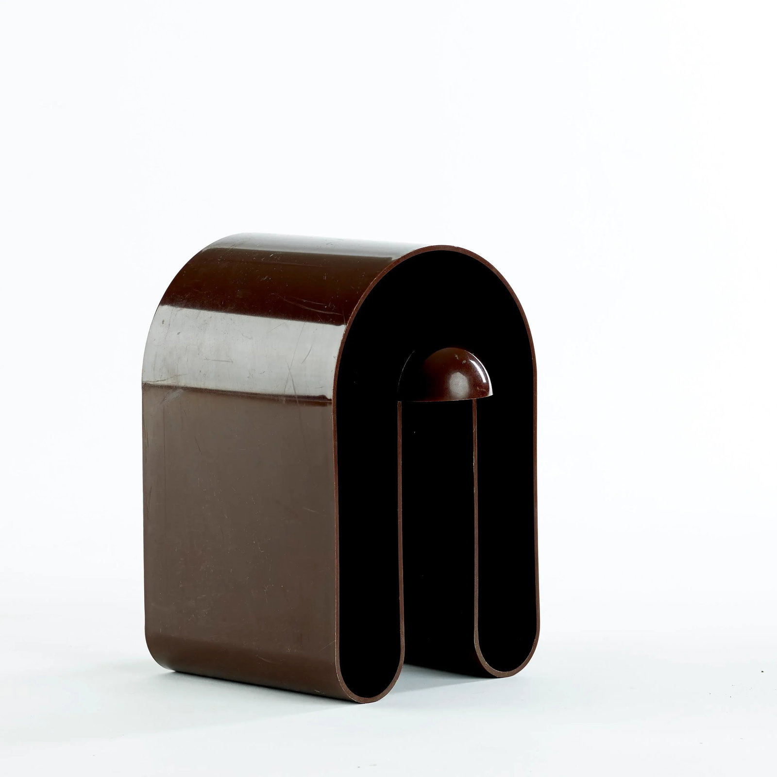 Brown Plastic Magazine Holder Designed by Rodolfo Bonetto - 4