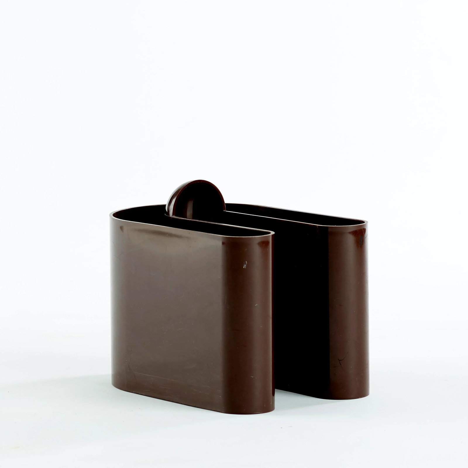Brown Plastic Magazine Holder Designed by Rodolfo Bonetto - 6