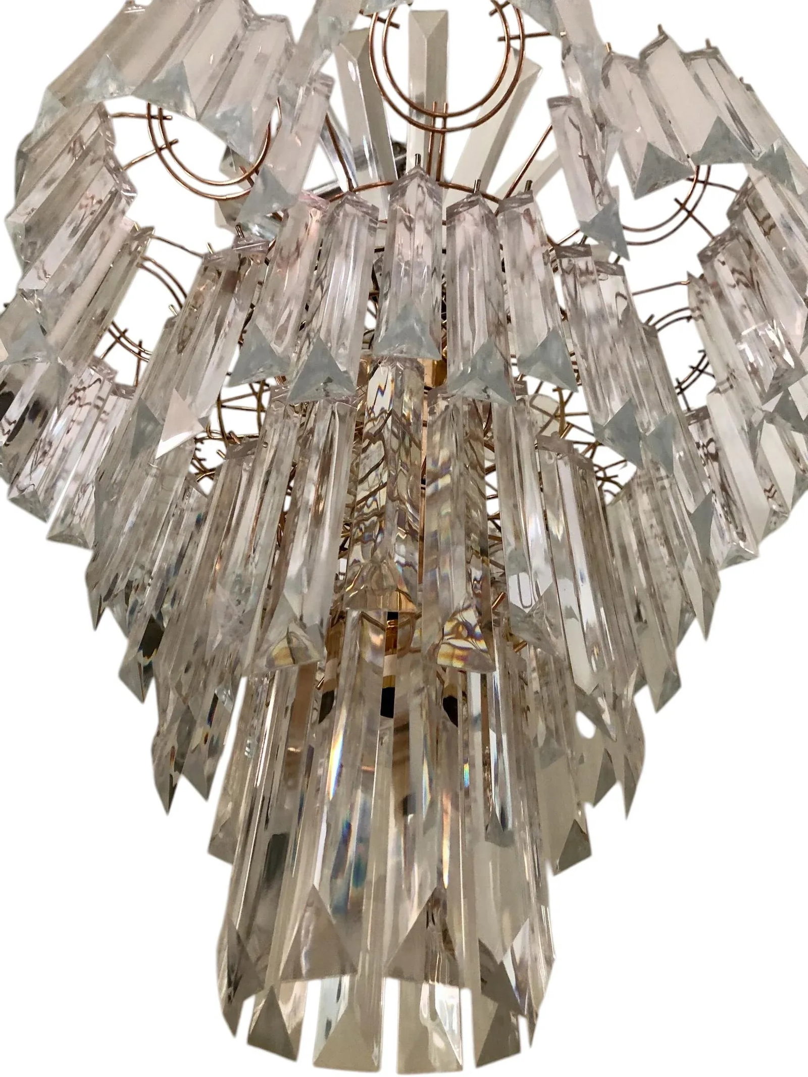 1960s Five-Tier Lucite Palm Chandelier - 7
