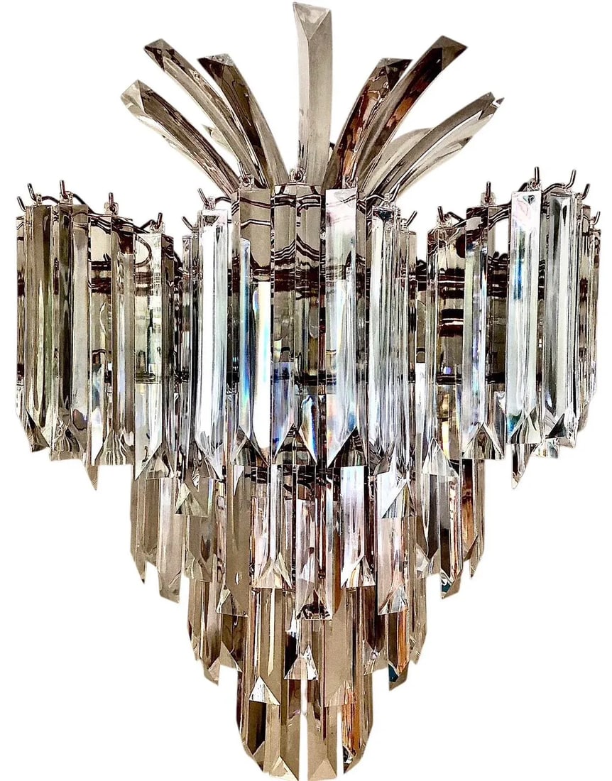 1960s Five-Tier Lucite Palm Chandelier - 8