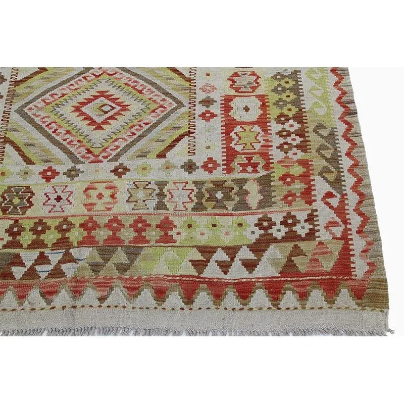 Traditional Handwoven Turkish Kilim Area Rug 5'1" X 6'1" - 3