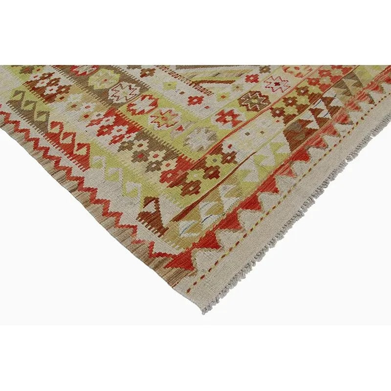 Traditional Handwoven Turkish Kilim Area Rug 5'1" X 6'1" - 7