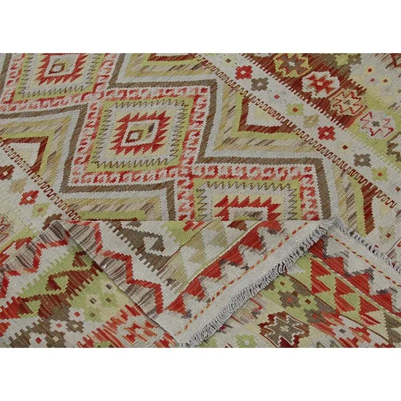 Traditional Handwoven Turkish Kilim Area Rug 5'1" X 6'1" - 9