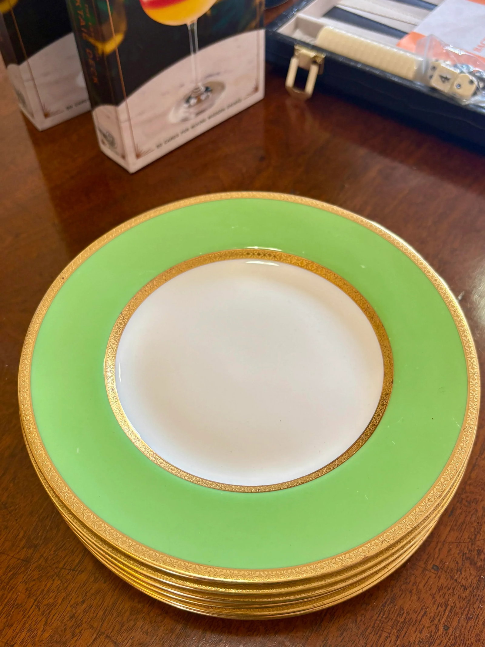 Early 20th Century English Coalport Dessert Plates, Set of 7 - 4