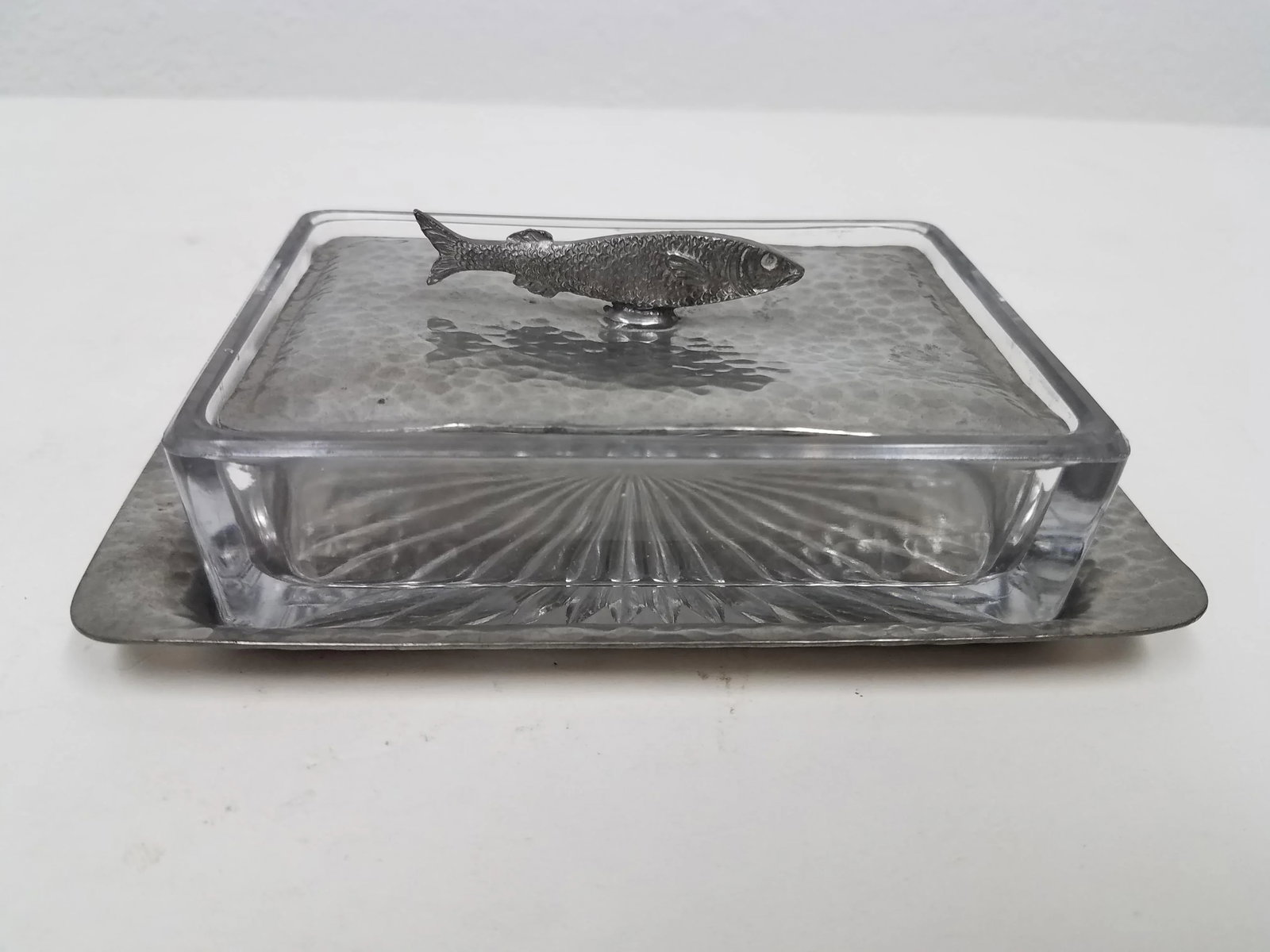 Antique English Pewter Sardine Dish - Circa 19th Century - 11