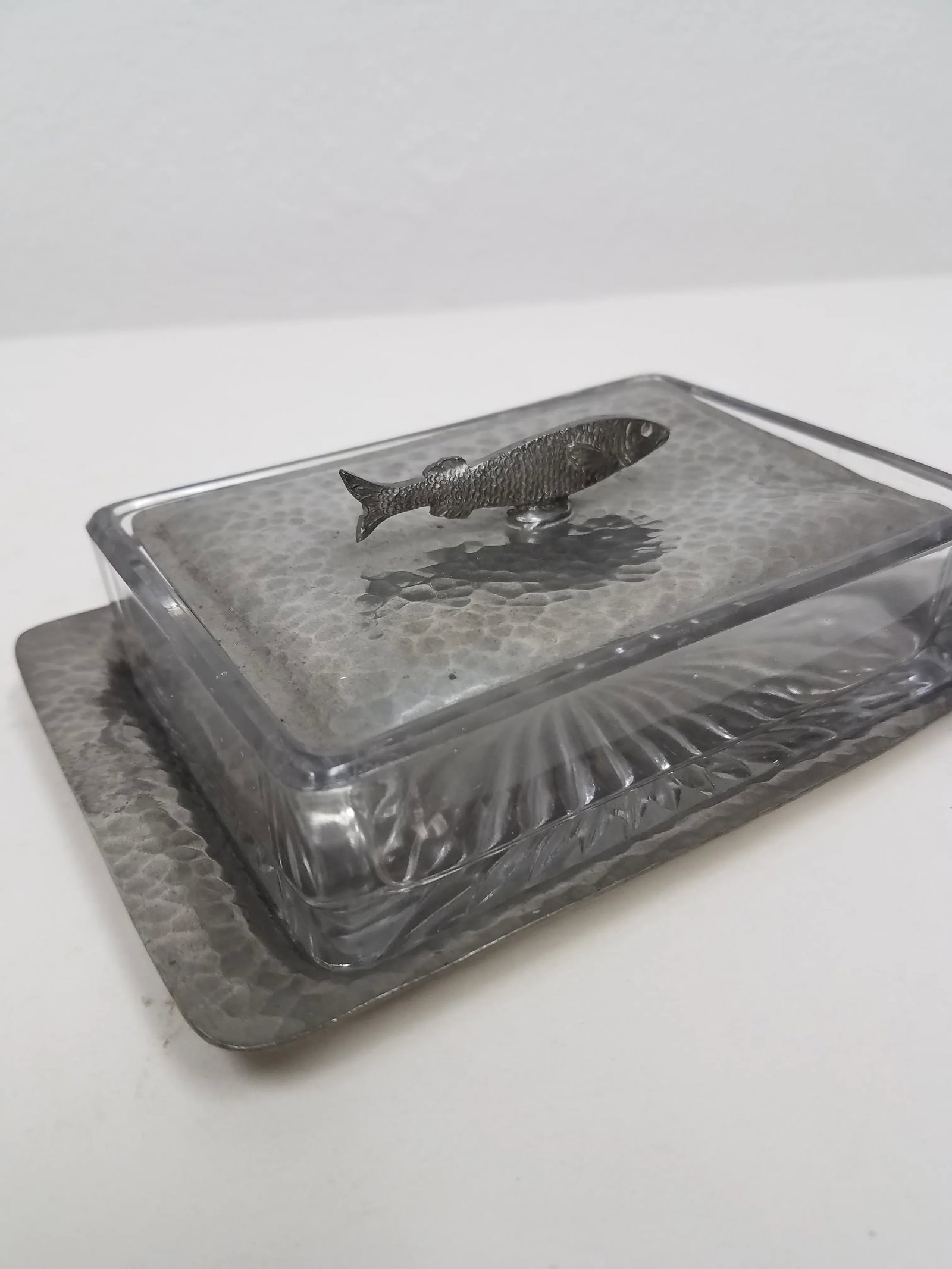 Antique English Pewter Sardine Dish - Circa 19th Century - 3