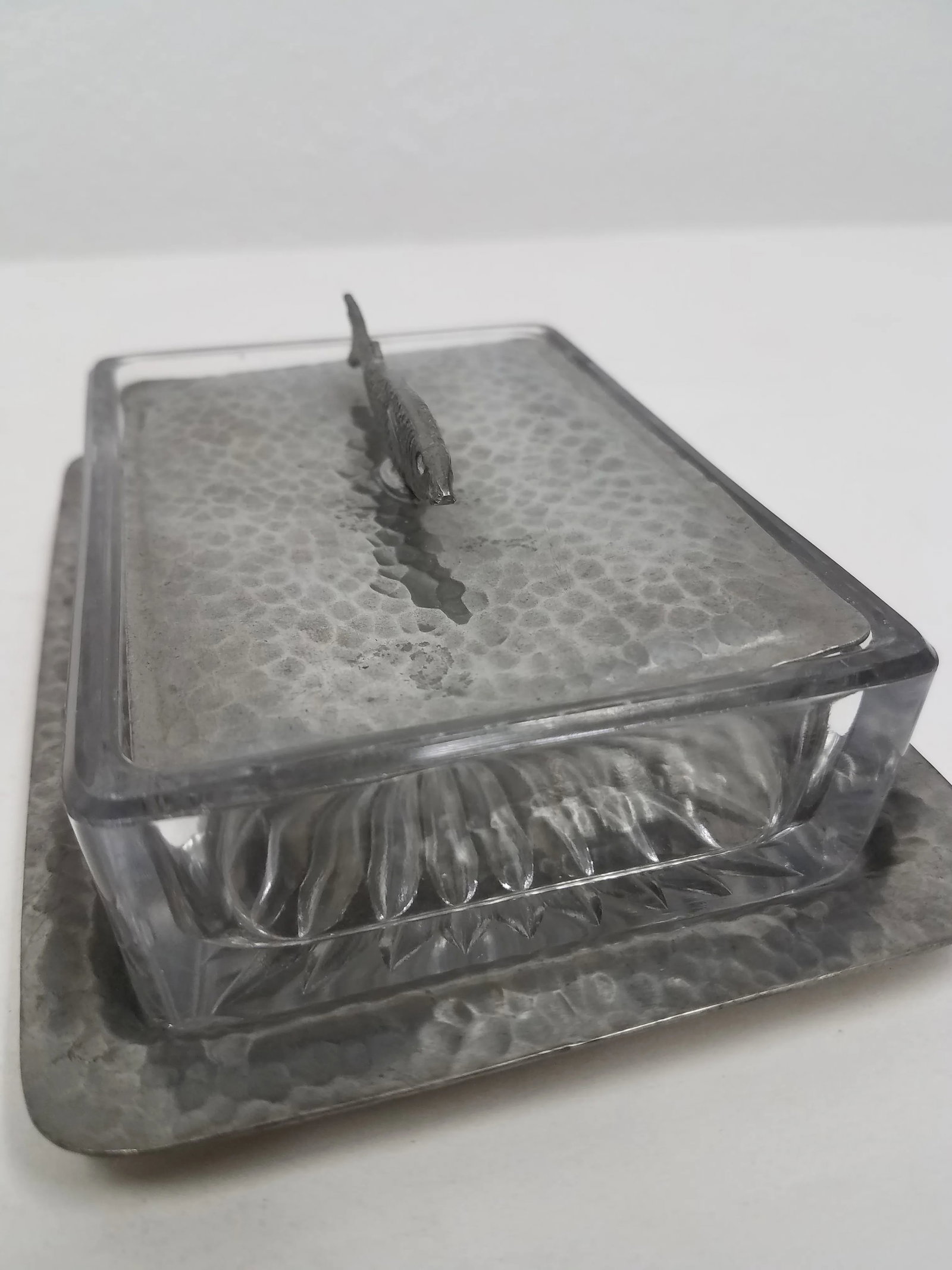 Antique English Pewter Sardine Dish - Circa 19th Century - 4
