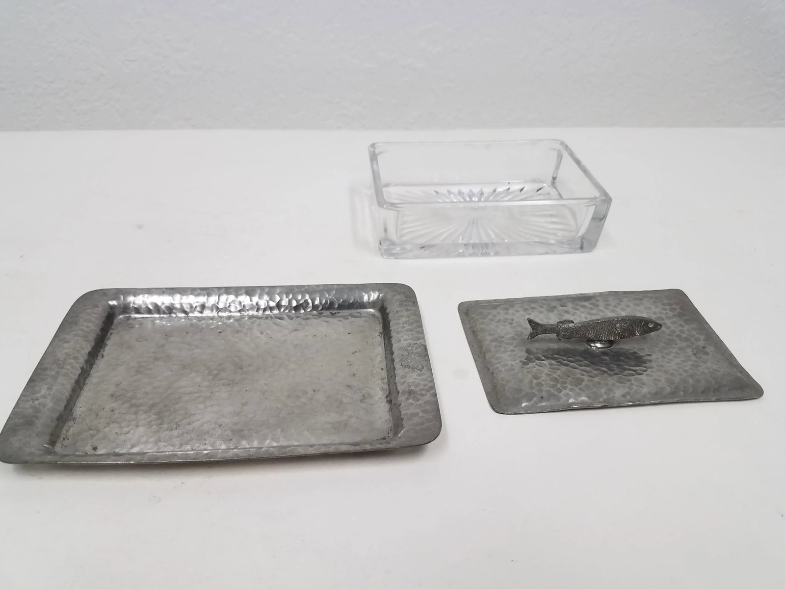 Antique English Pewter Sardine Dish - Circa 19th Century - 5