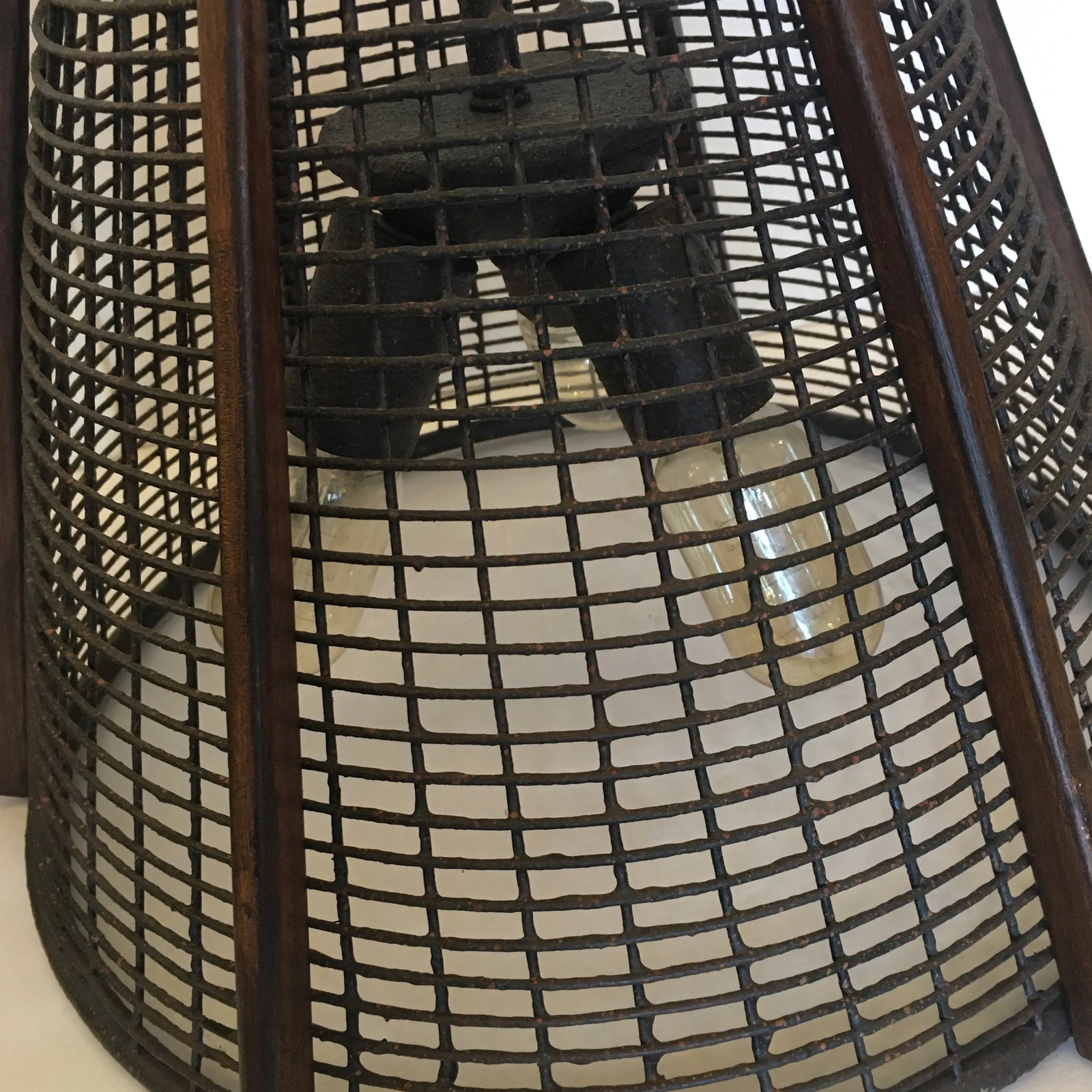 Metal Industrial Hanging Light Fixtures - a Pair - 3