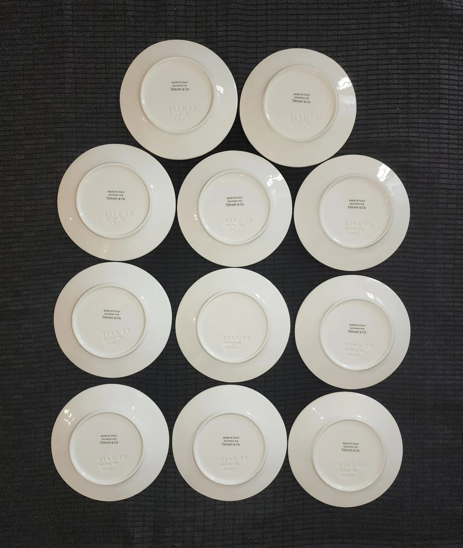1990s Tiffany & Co. White Garland Dessert/Salad Plates - Set of 11 - 5