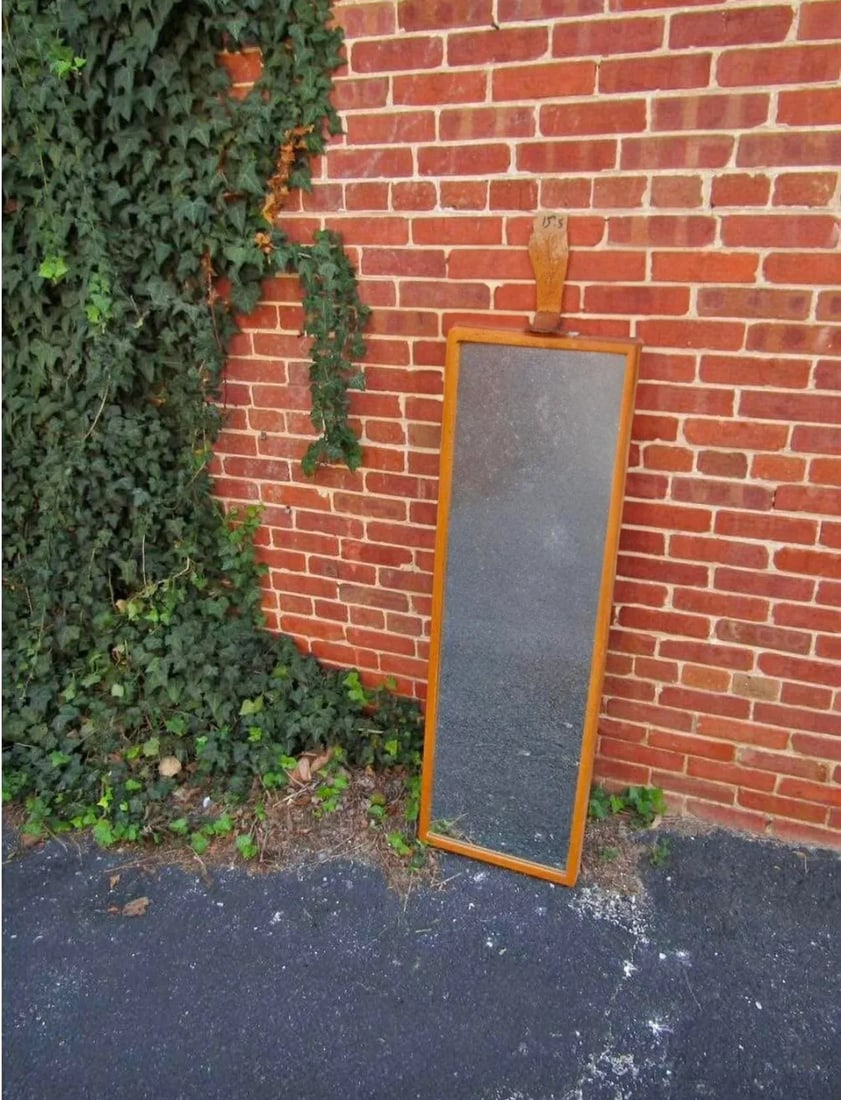 Mid Century Modern Oak Mirror - 2