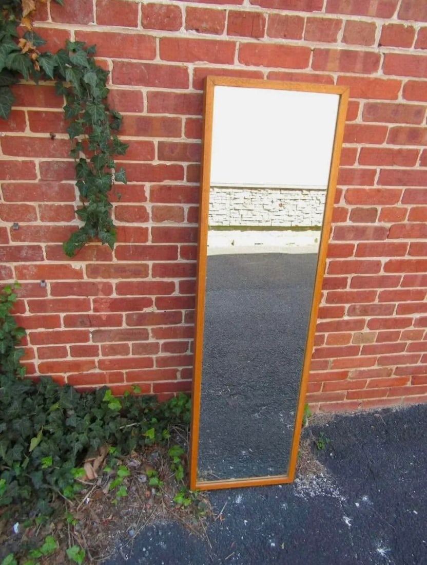 Mid Century Modern Oak Mirror - 3