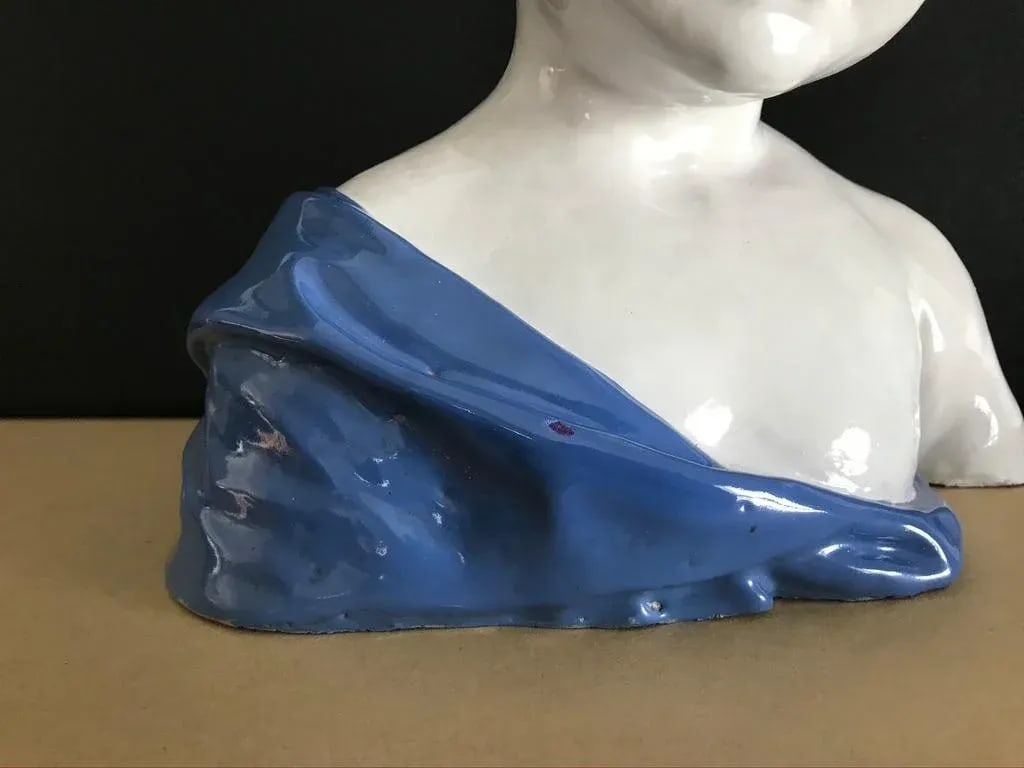 19th Century Glazed Ceramic Bust of a Boy by Cantagalli, Florence, Italy - 7