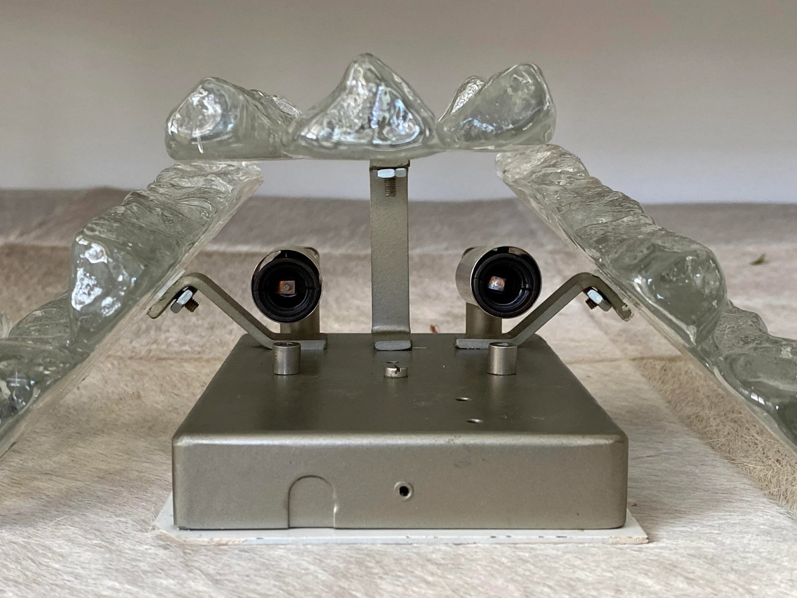 1960's Ice Glass Sconces by J. T. Kalmar - a Pair - 9