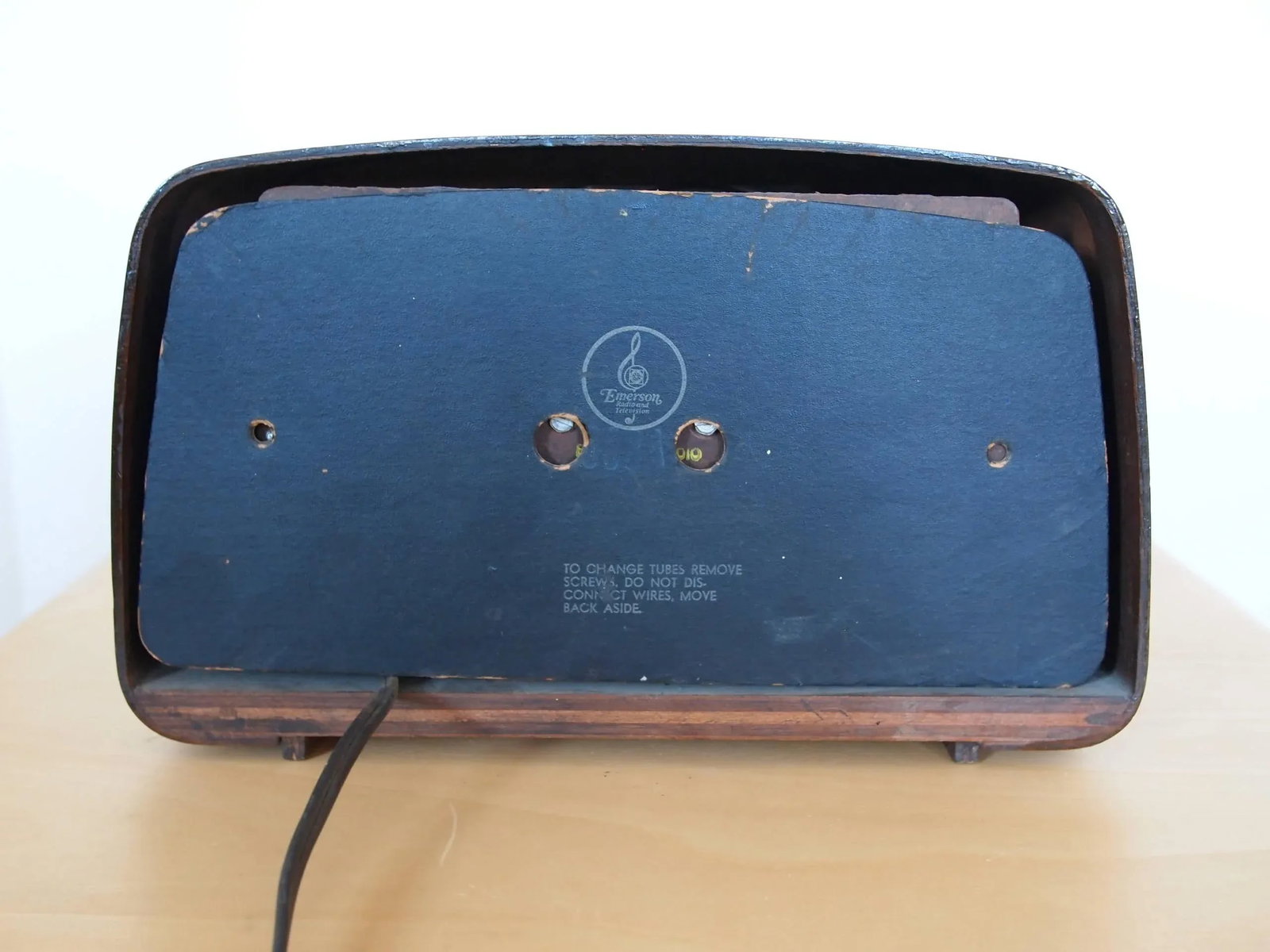Vintage Eames Emerson 588a Radio, Walnut Bent Plywood, Mid-Century Modern, Retro Mad Men Era - 7