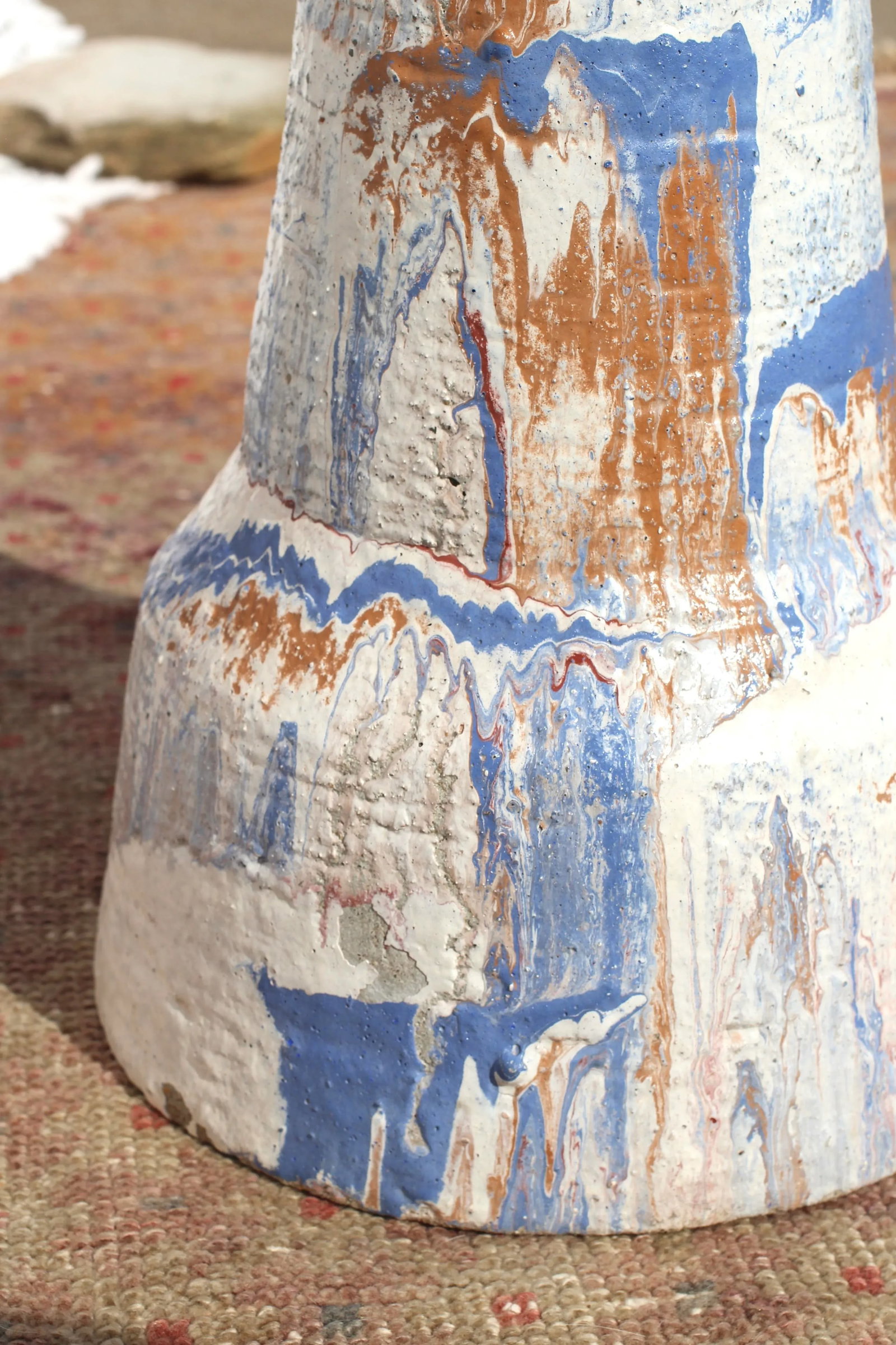 1930s Ozark Roadside Pottery Bird Bath - 12
