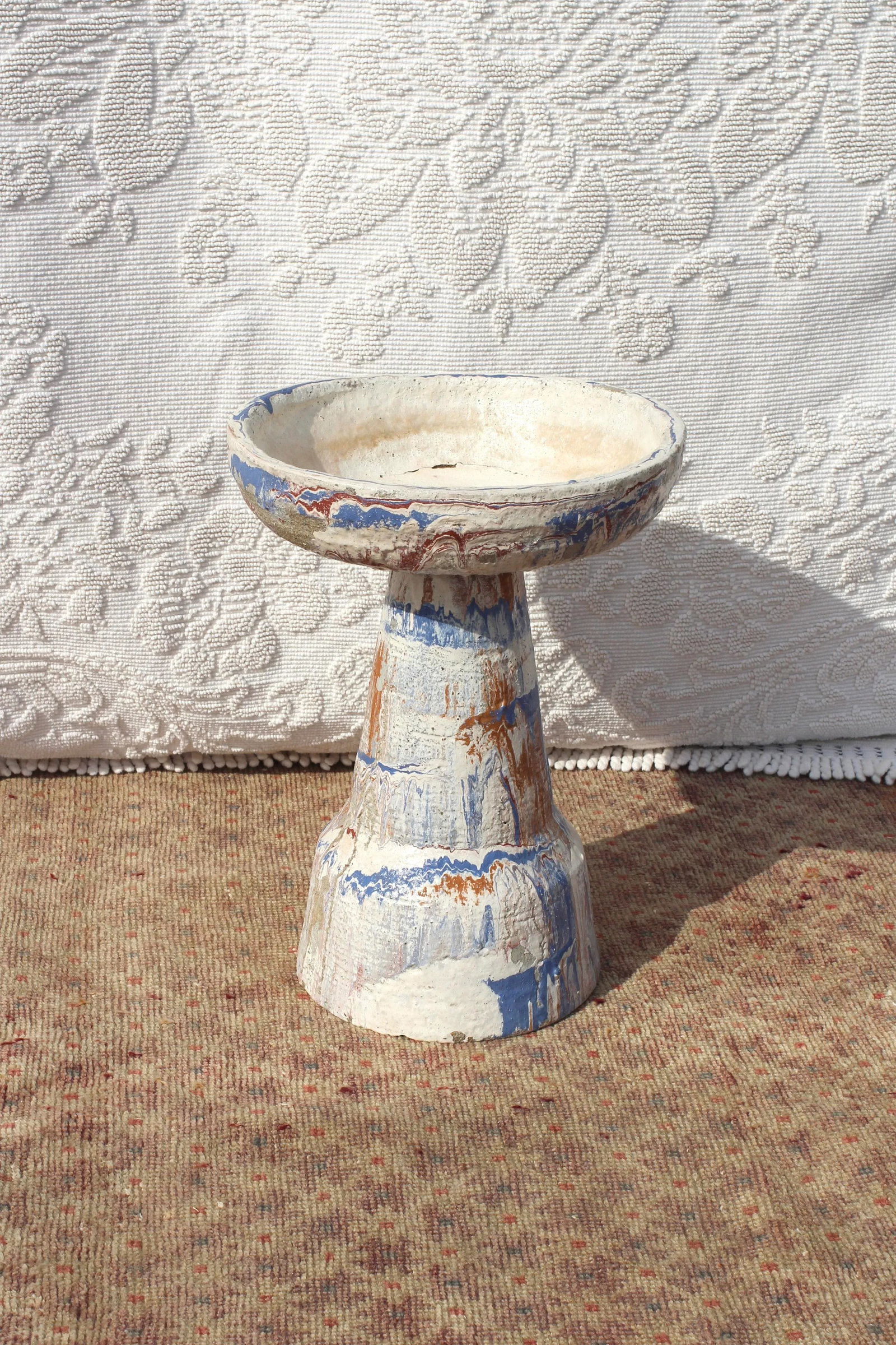 1930s Ozark Roadside Pottery Bird Bath - 2