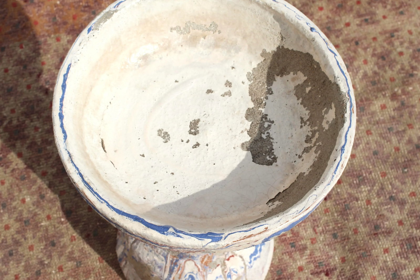 1930s Ozark Roadside Pottery Bird Bath - 4