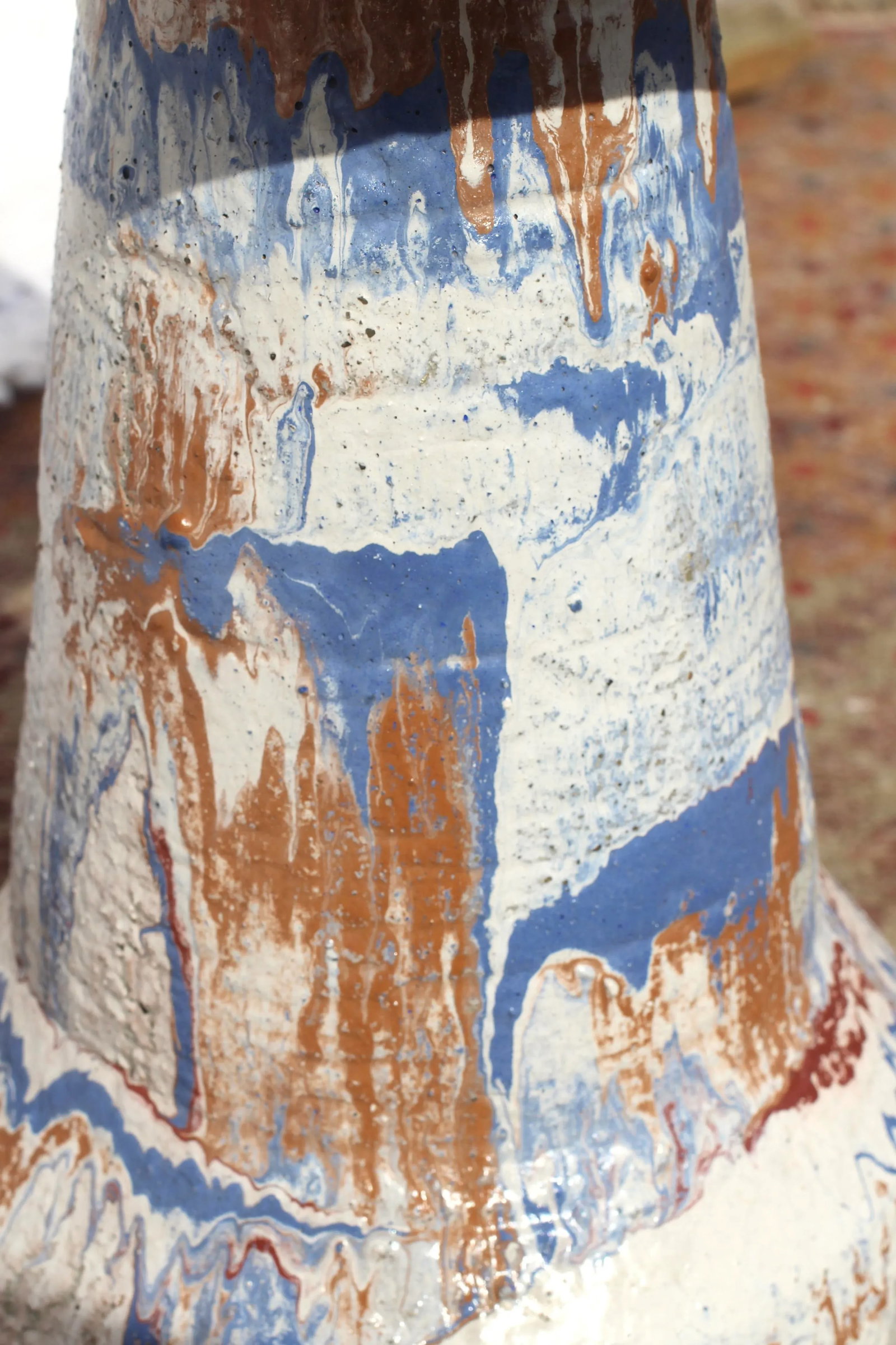 1930s Ozark Roadside Pottery Bird Bath - 9