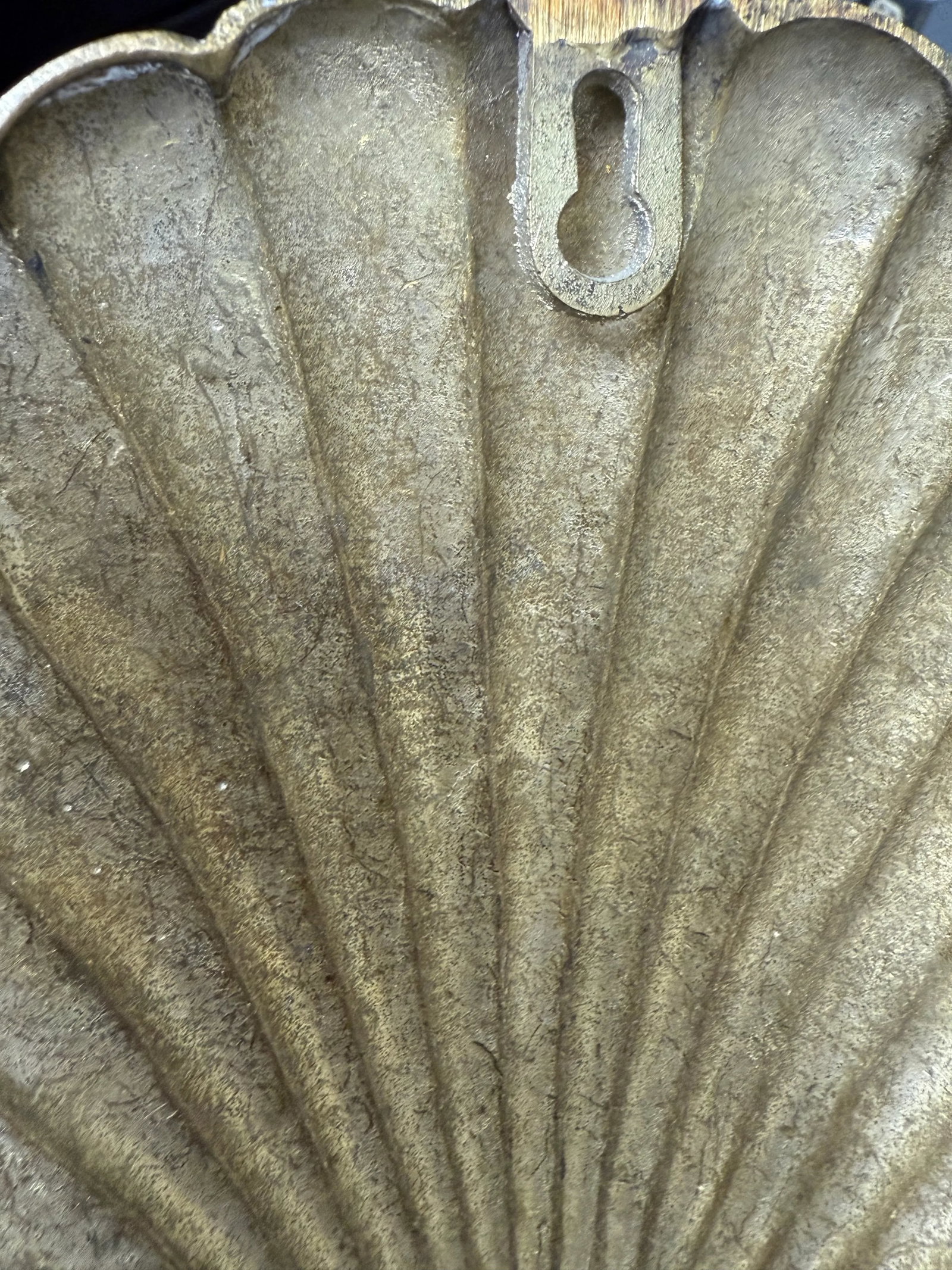 Mid-Century Hollywood Regency Brass Scallop Shell Double Candle Holder Wall Sconce - 6