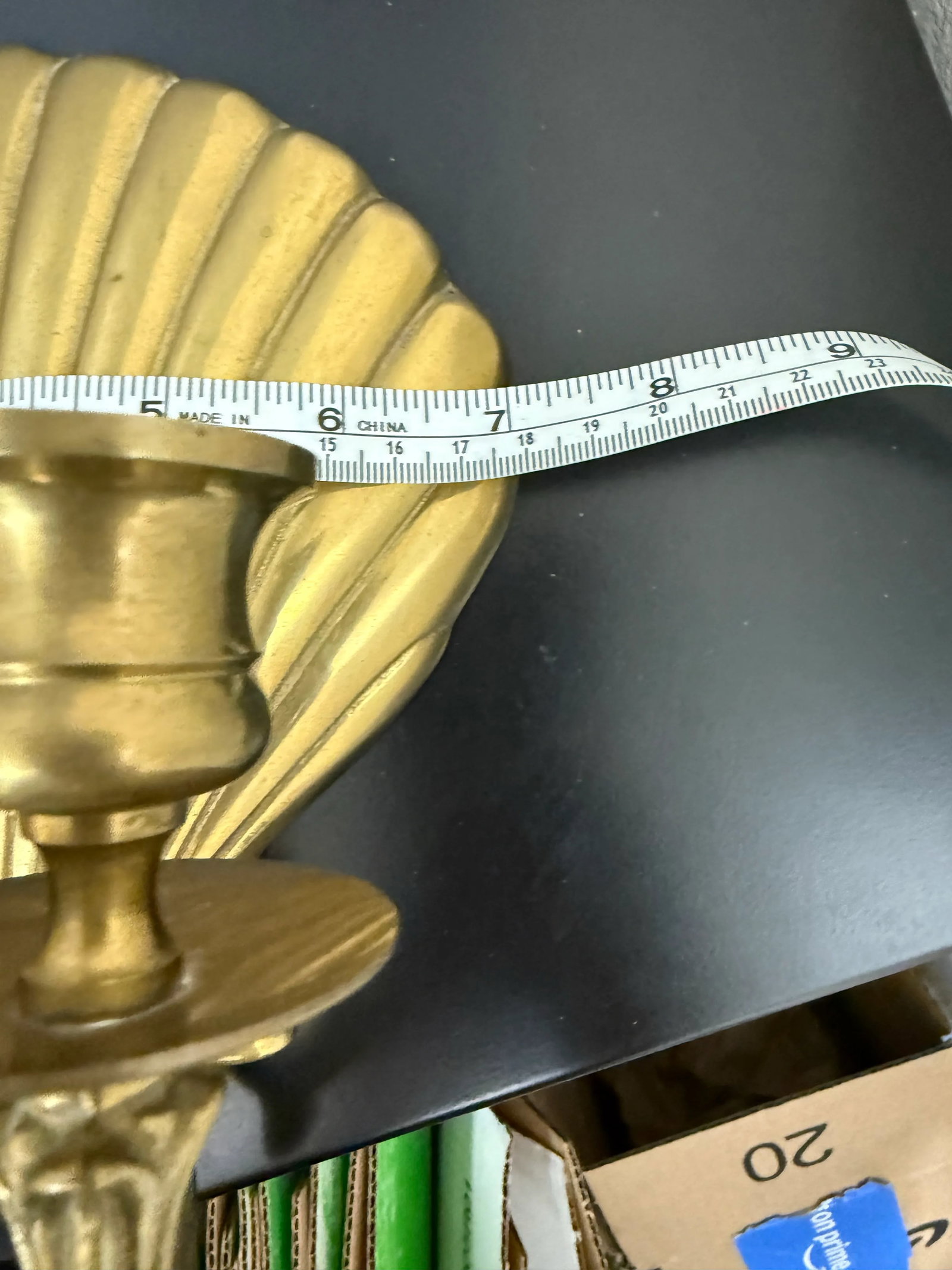 Mid-Century Hollywood Regency Brass Scallop Shell Double Candle Holder Wall Sconce - 7