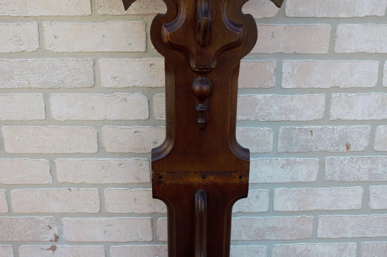 Antique Victorian Hall Tree With Mirror and 2 Umbrella Stands - 7