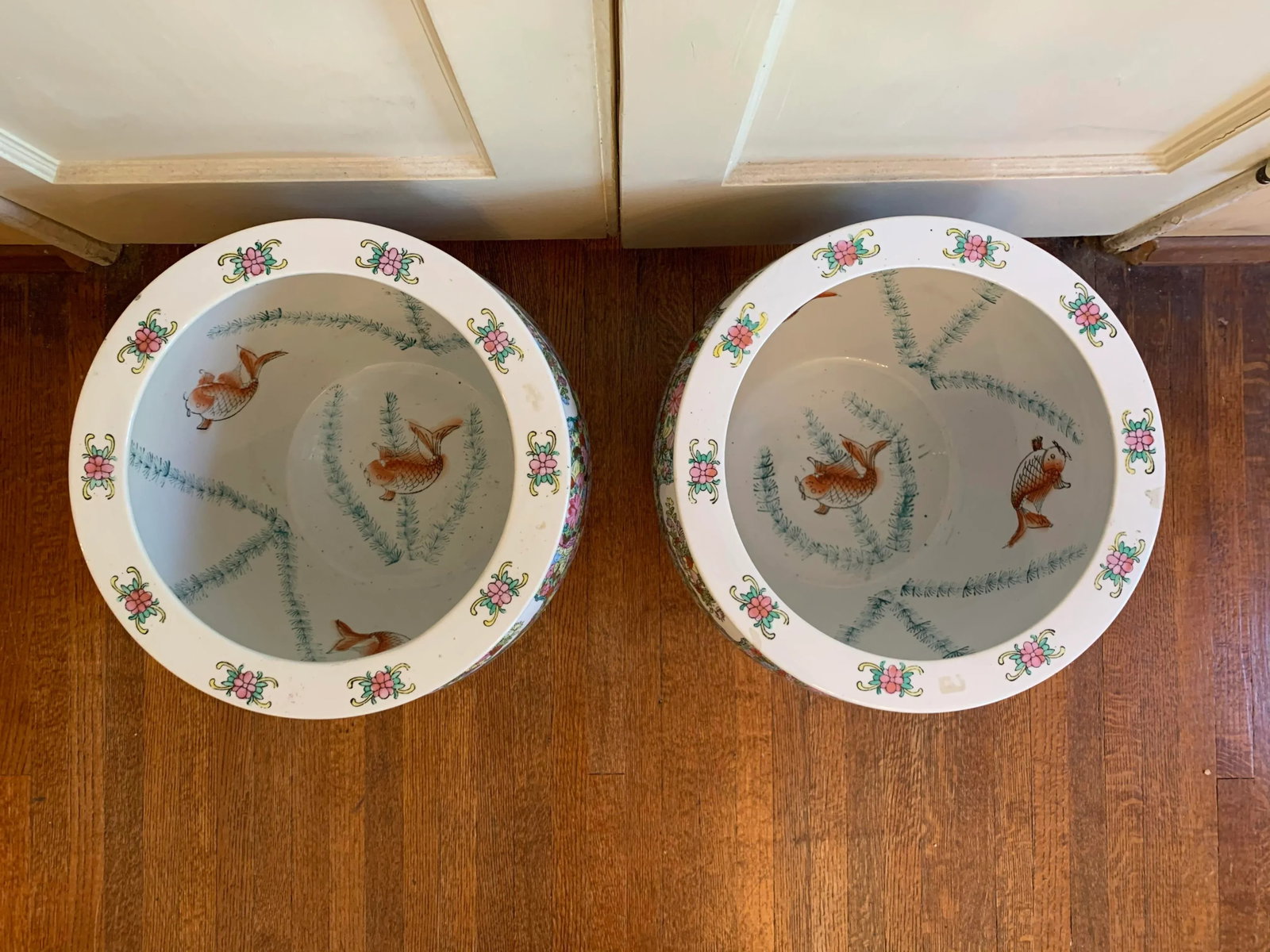 1970s Vintage Ceramic Chinese Fish Fish Bowls - Set of 2 - 3