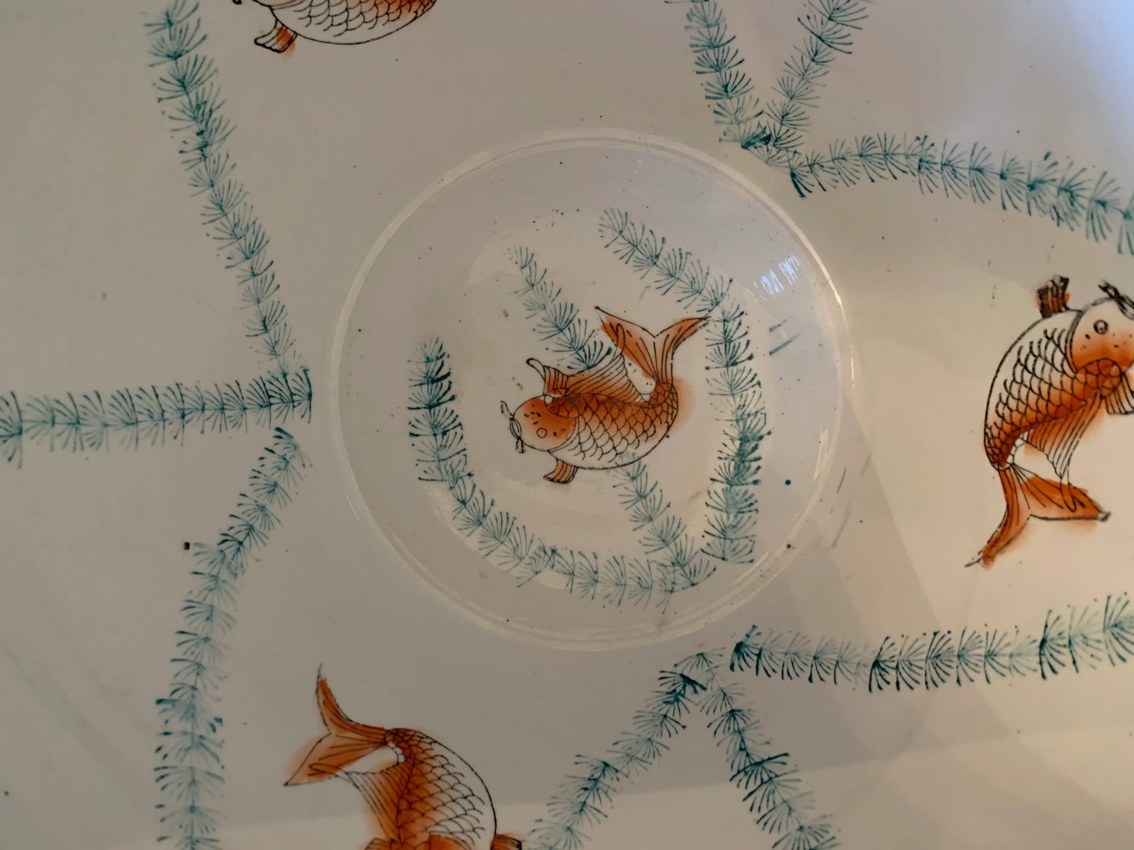 1970s Vintage Ceramic Chinese Fish Fish Bowls - Set of 2 - 6