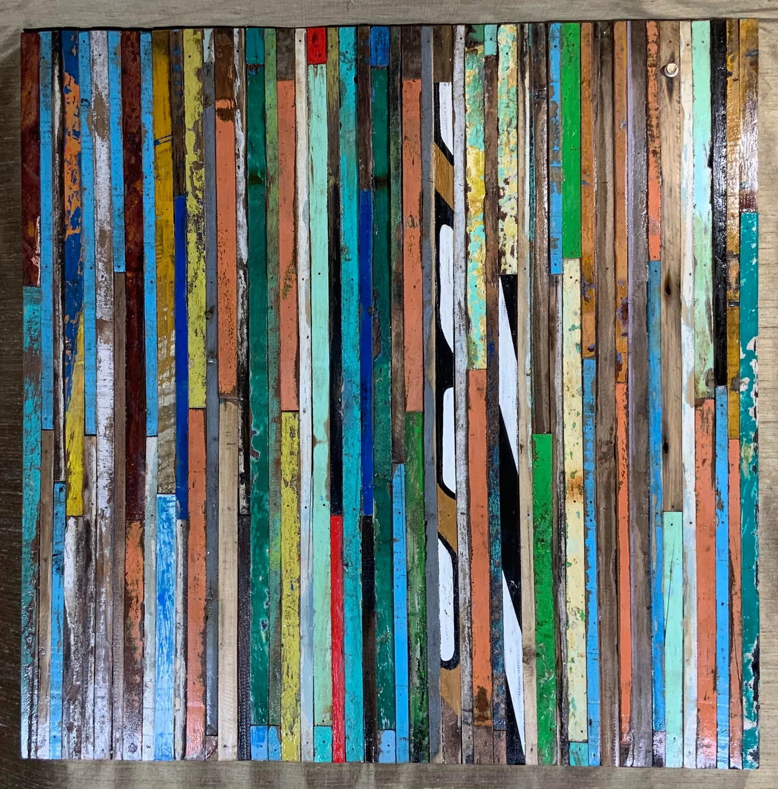 Abstract Reclaimed Wood Wall Sculpture - 2