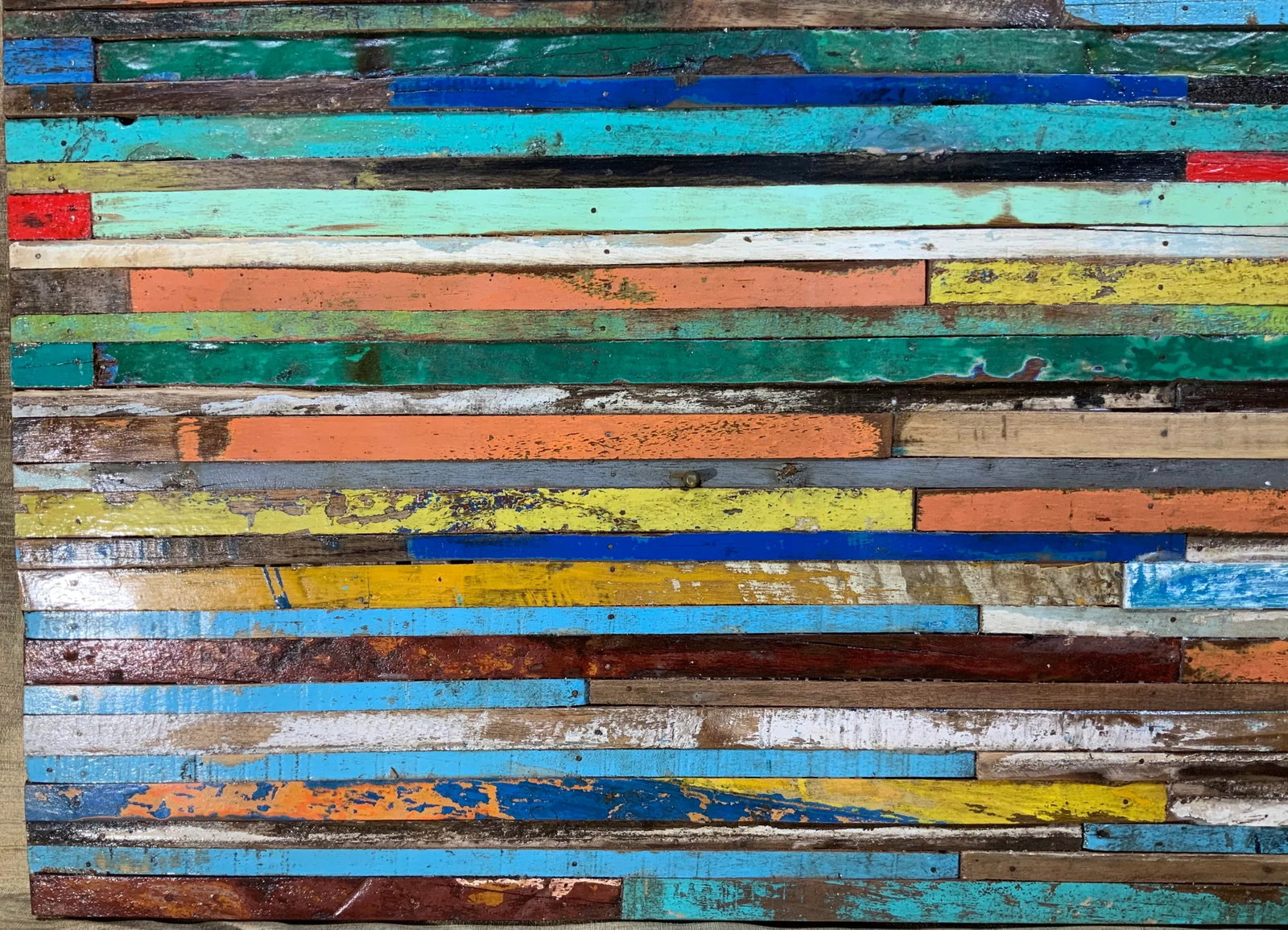 Abstract Reclaimed Wood Wall Sculpture - 6