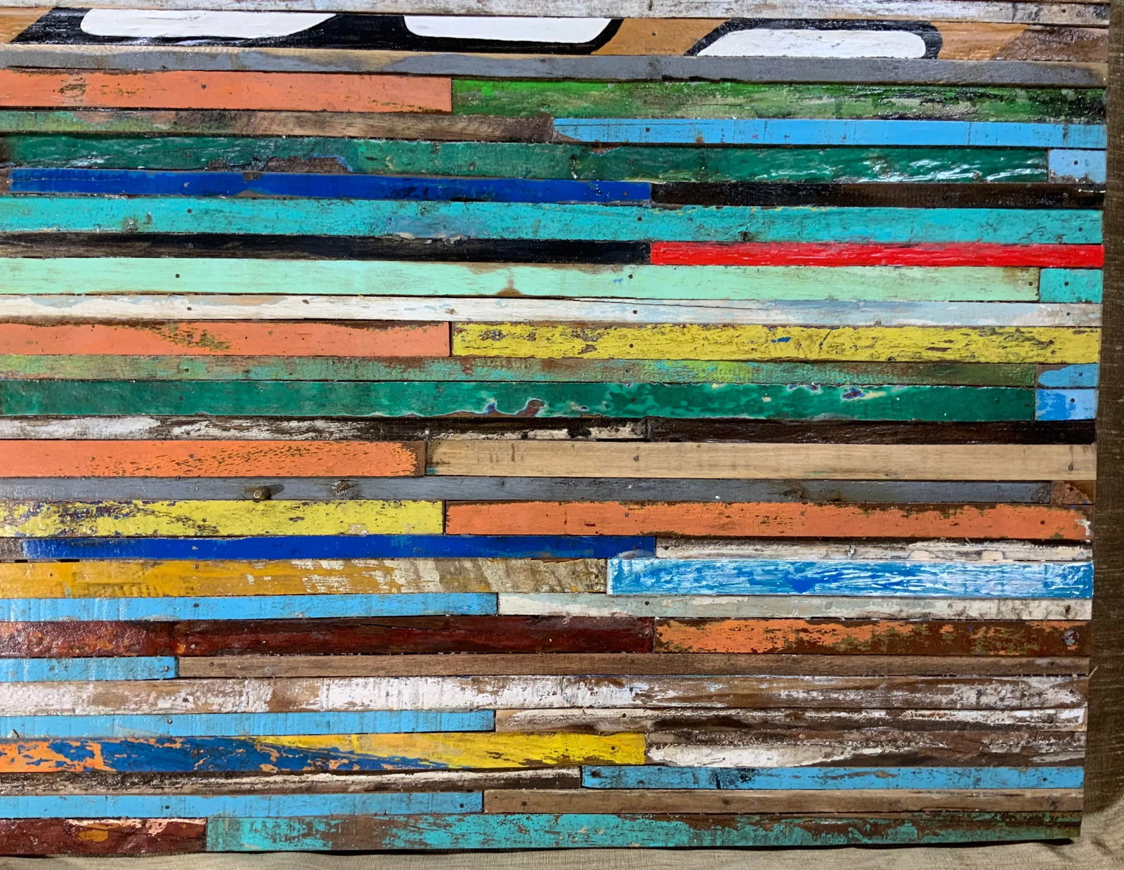 Abstract Reclaimed Wood Wall Sculpture - 8