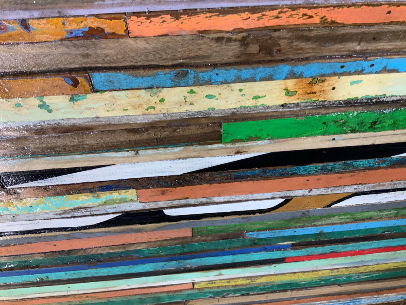 Abstract Reclaimed Wood Wall Sculpture - 9