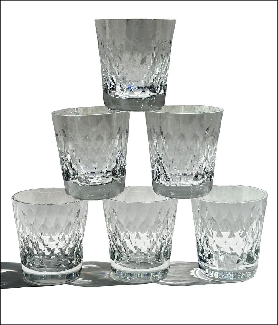 1970s Baccarat French Crystal Armagnac Old Fashion Whiskey Tumblers- Set of 6 - 3