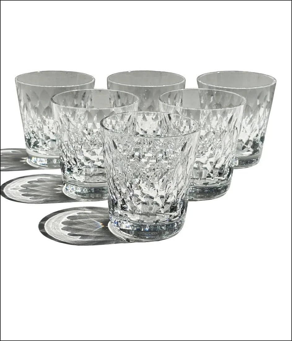 1970s Baccarat French Crystal Armagnac Old Fashion Whiskey Tumblers- Set of 6 - 6