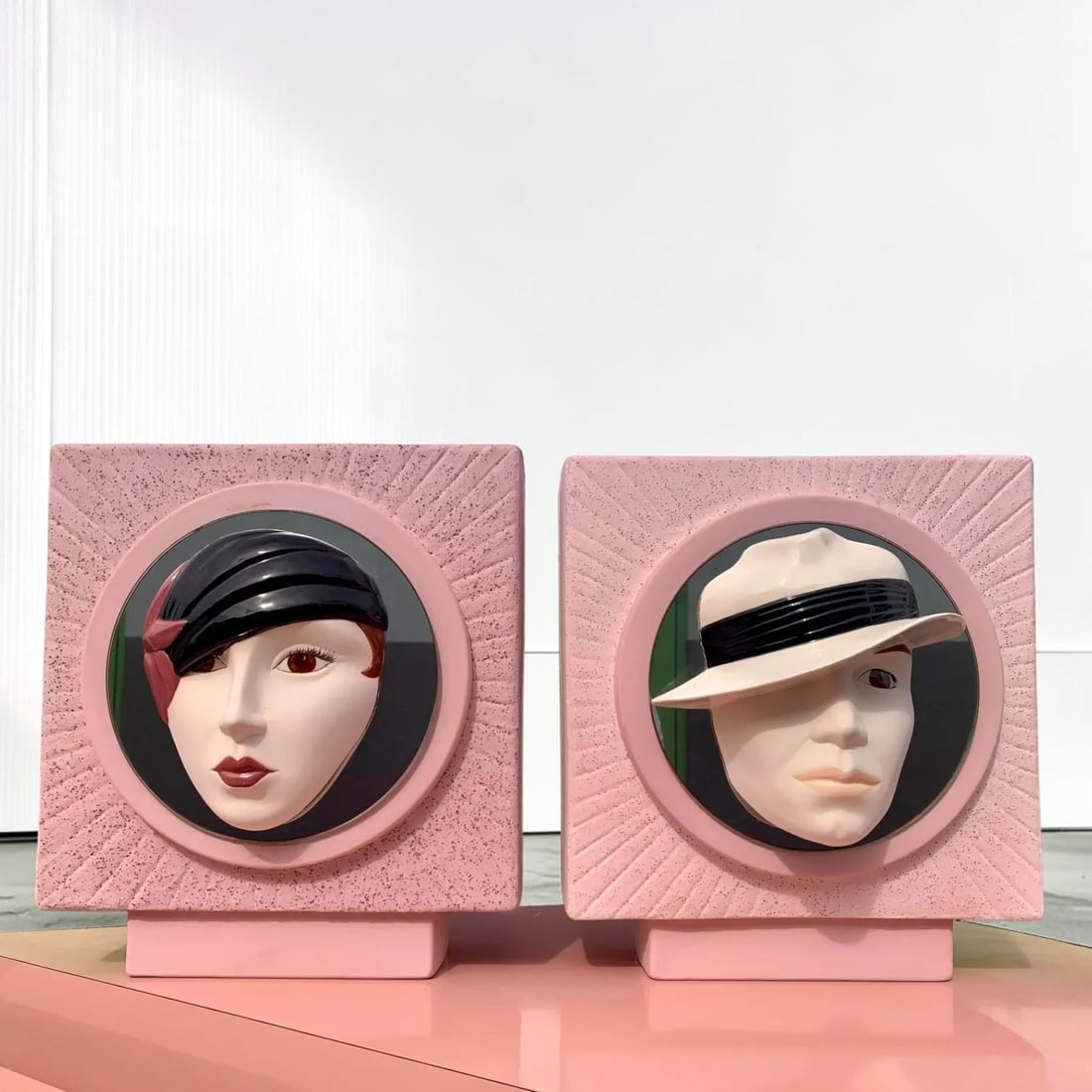 Vintage 1980s His and Hers Box Vases - a Pair - 2