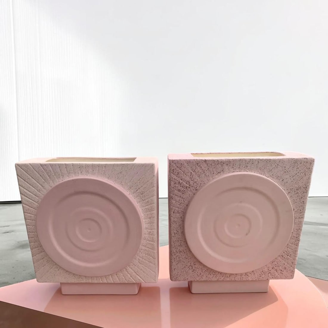 Vintage 1980s His and Hers Box Vases - a Pair - 3