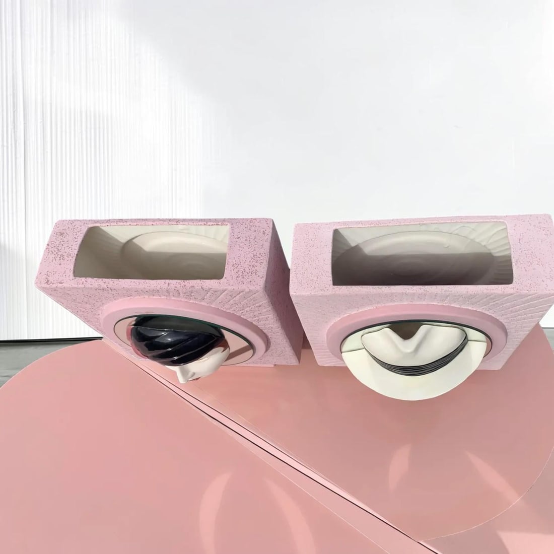 Vintage 1980s His and Hers Box Vases - a Pair - 4