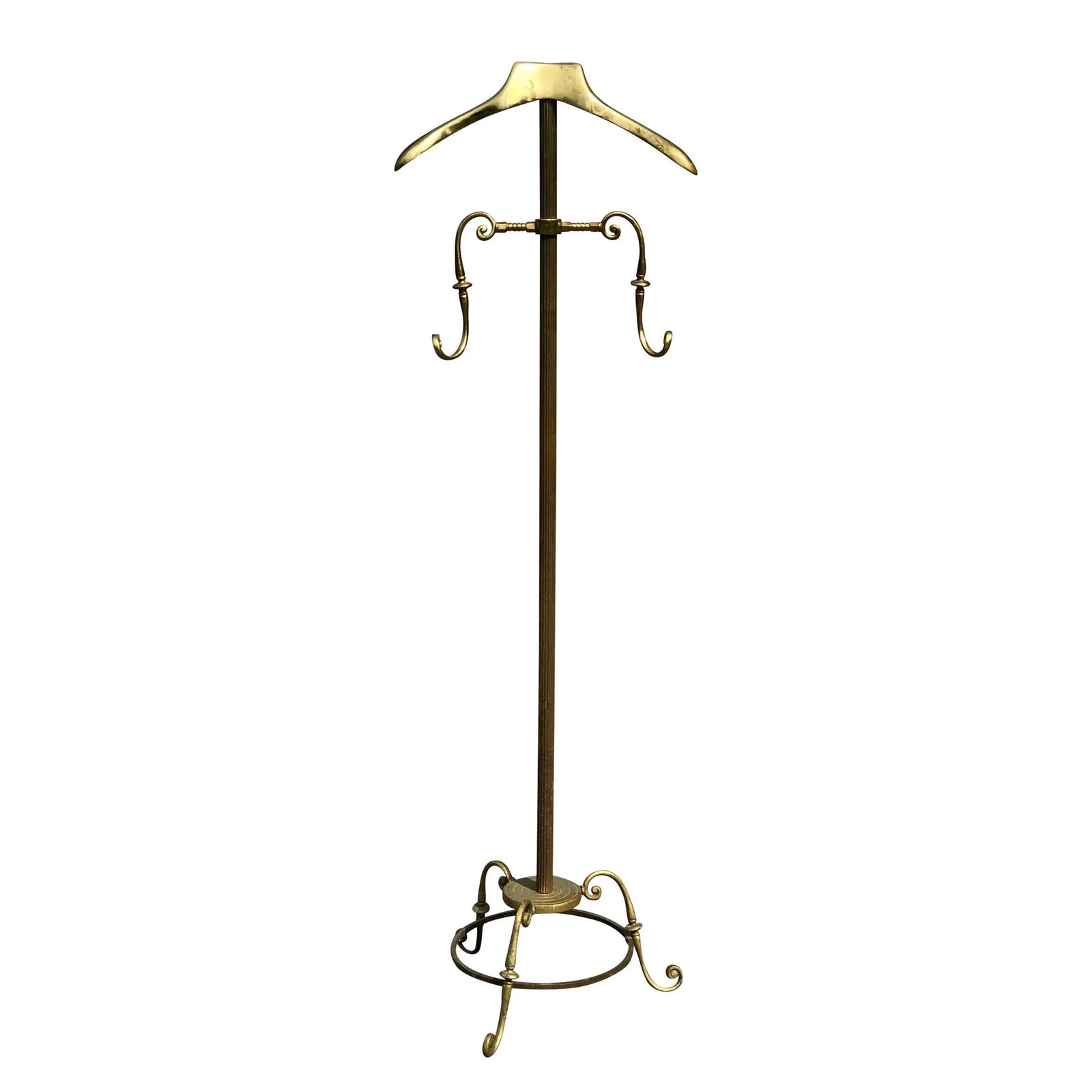 Vintage Art Deco Brass Gentleman's Valet Coat Rack by Glo-Mar Artworks - 13