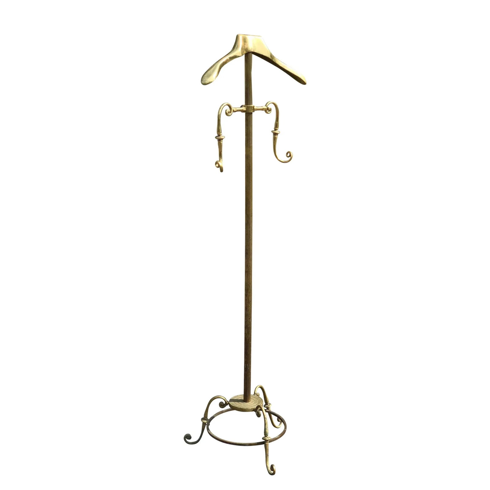 Vintage Art Deco Brass Gentleman's Valet Coat Rack by Glo-Mar Artworks - 2