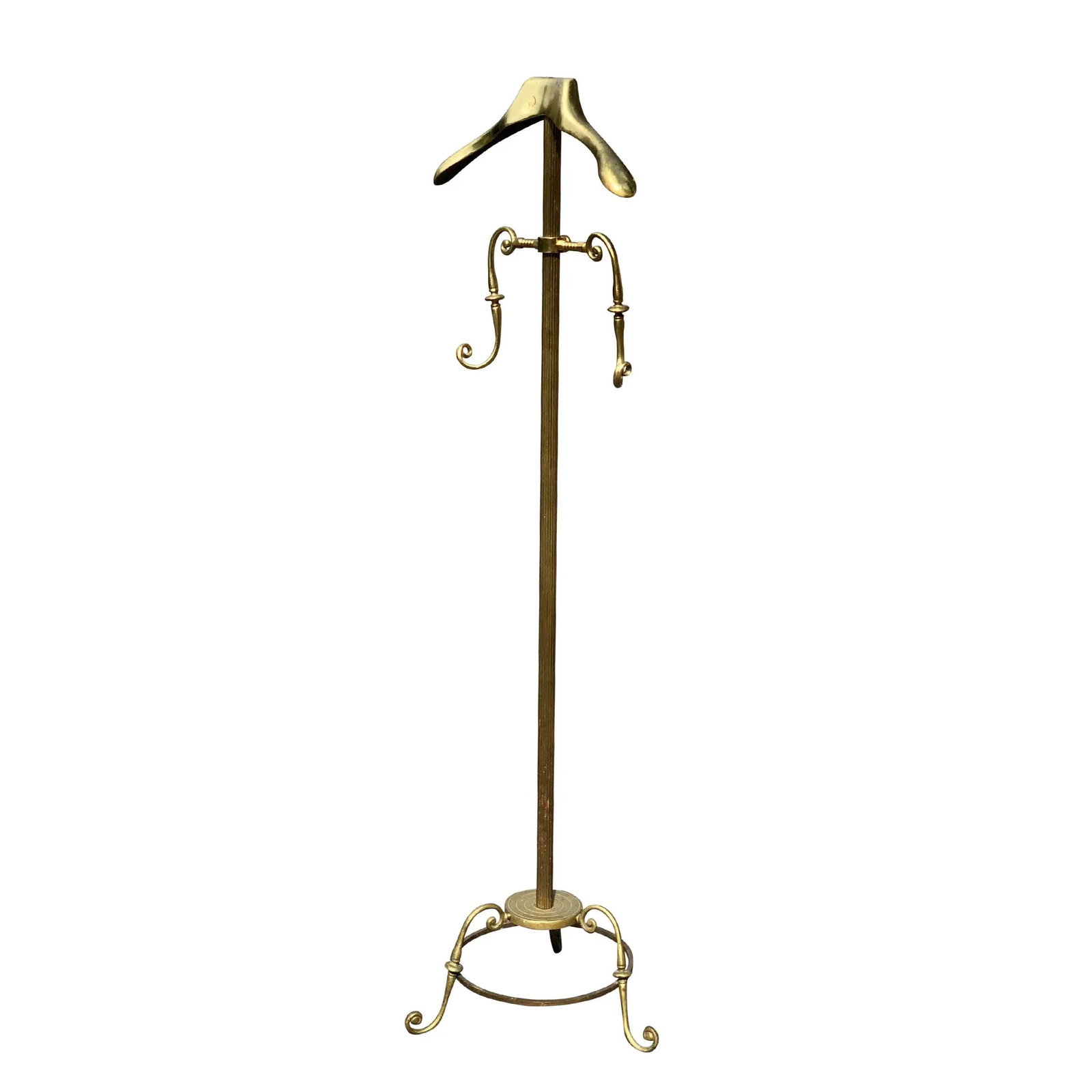 Vintage Art Deco Brass Gentleman's Valet Coat Rack by Glo-Mar Artworks - 3