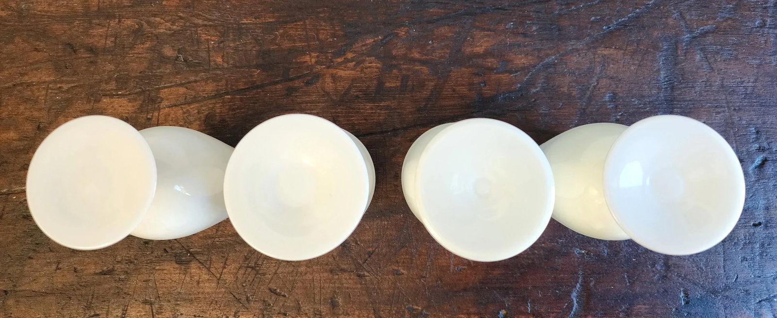 Vintage White Portieux Vallerysthal Juice or Iced Tea Glasses - Set of 4 - 10
