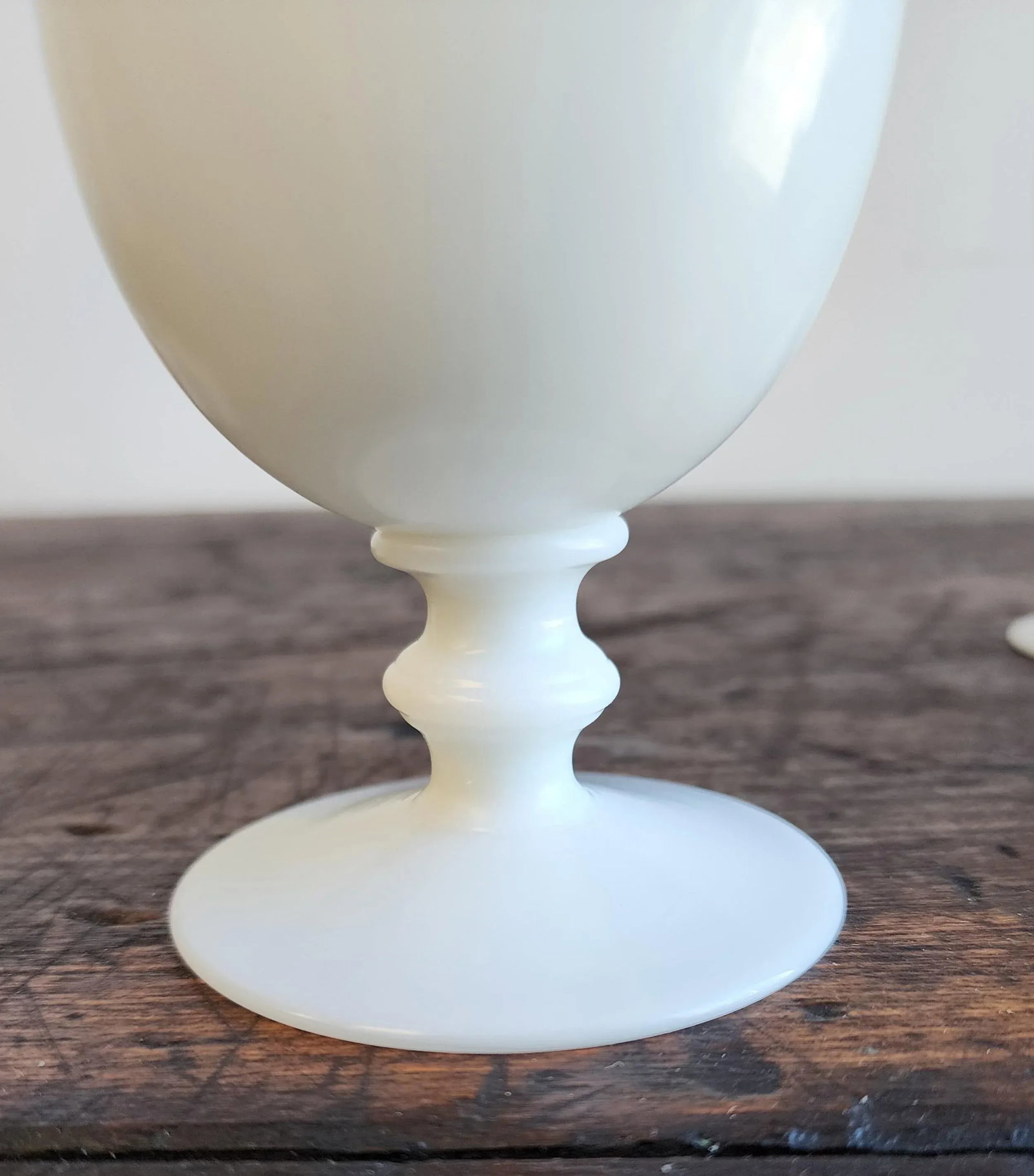 Vintage White Portieux Vallerysthal Juice or Iced Tea Glasses - Set of 4 - 7