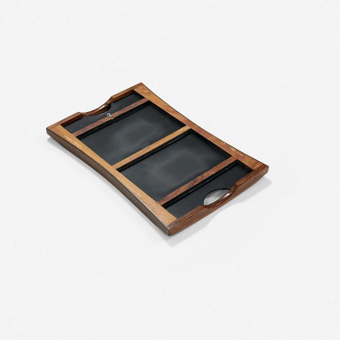 Vintage Exotic Wood Tray With Handles by Don Shoemaker - 3