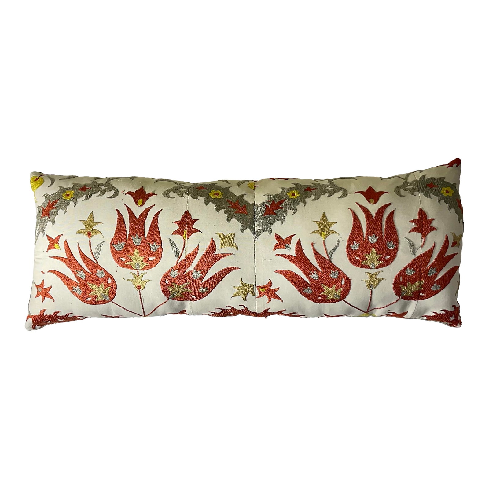 Vintage Uzbek Suzani Hand-Embroidered Pillow (1 of 11)