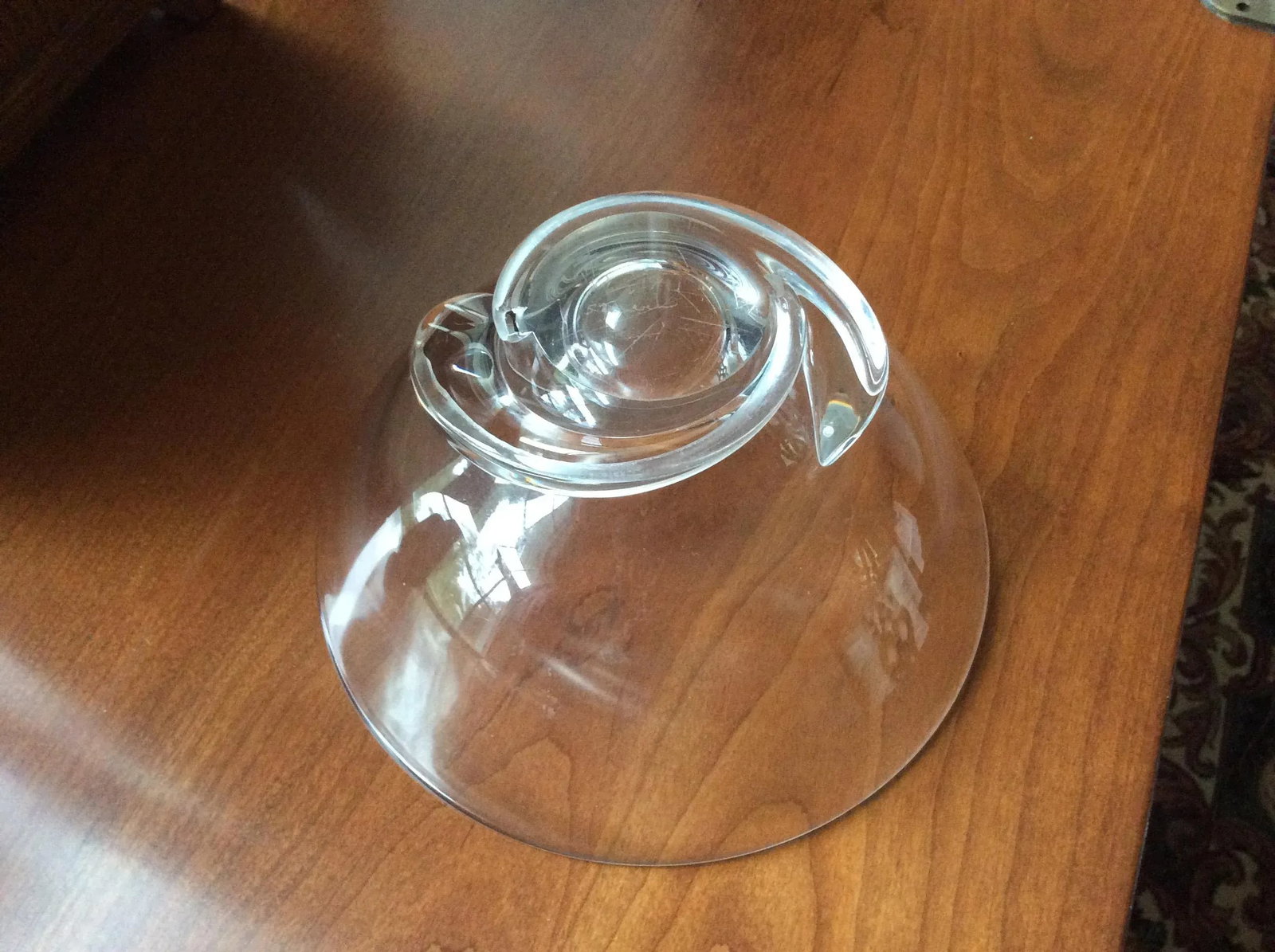 Vintage Clear Steuben Snail Bottom Crystal Bowl, Signed - 4