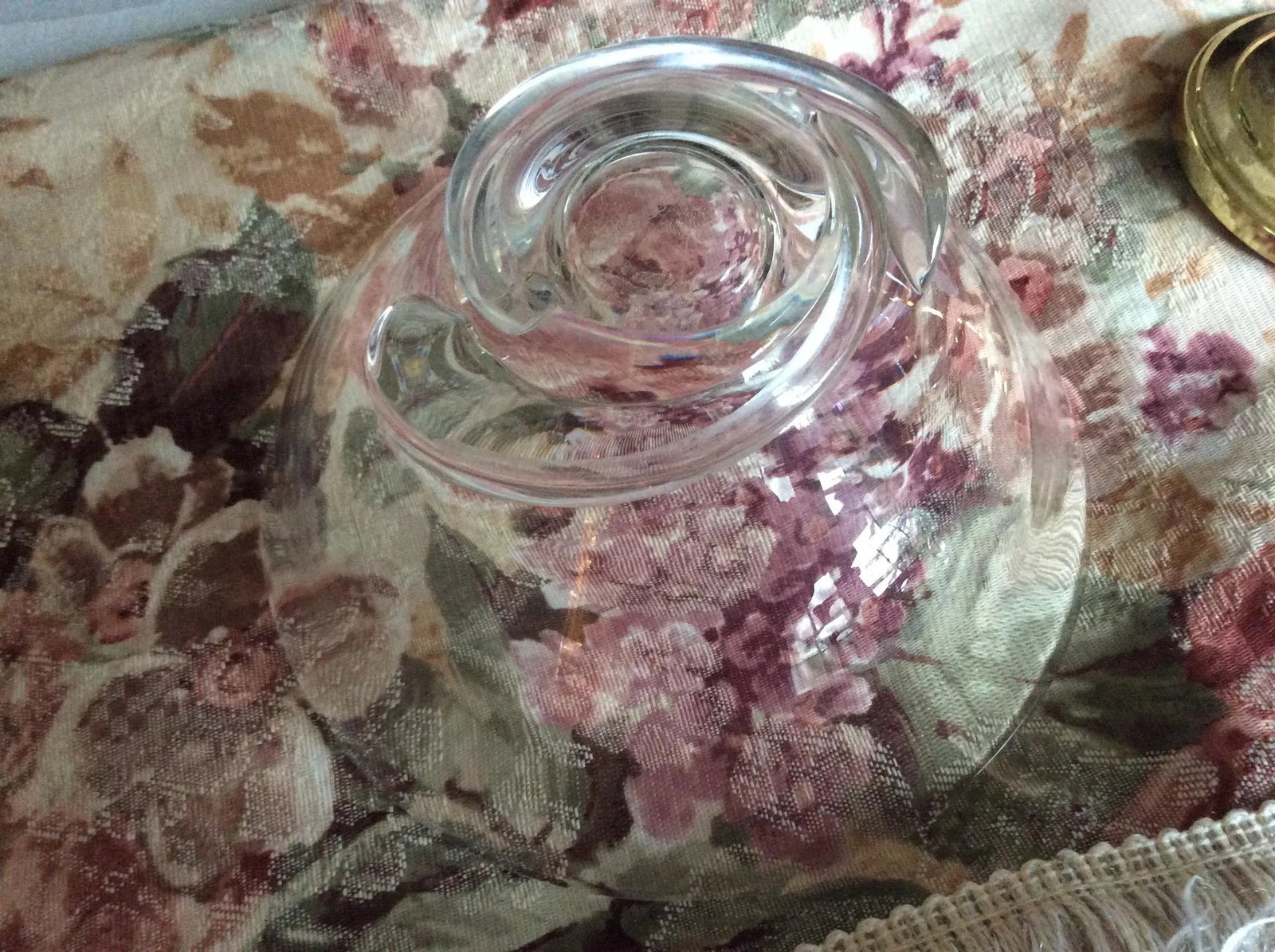 Vintage Clear Steuben Snail Bottom Crystal Bowl, Signed - 7
