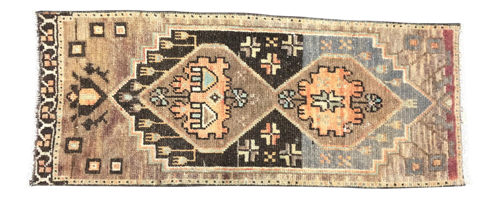 Vintage Home Turkish Handmade Tan and Gray Rug (1 of 6)