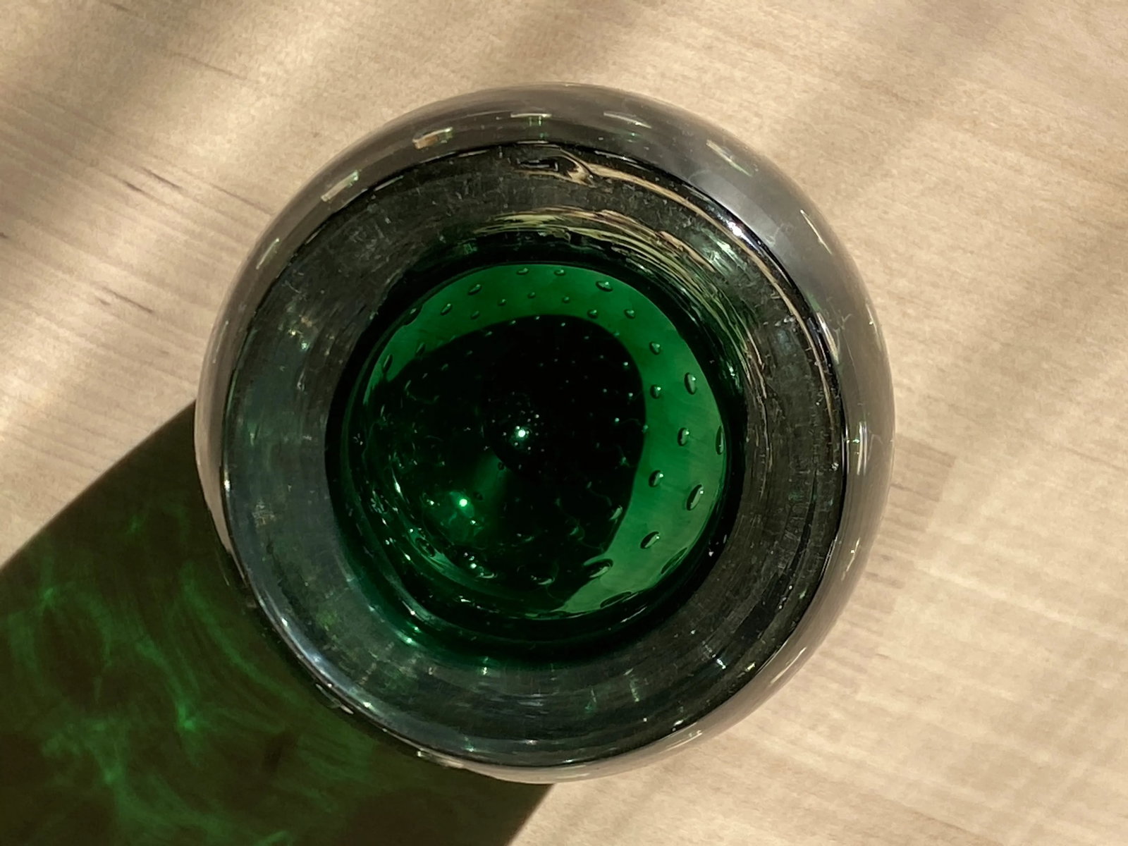 Mid-Century Green Murano Glass Toothpick Holder - 3