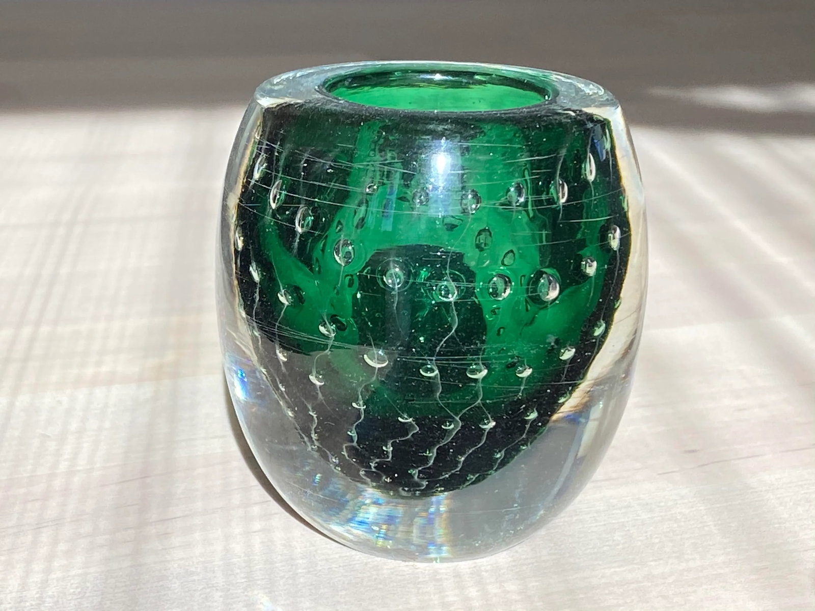Mid-Century Green Murano Glass Toothpick Holder - 6