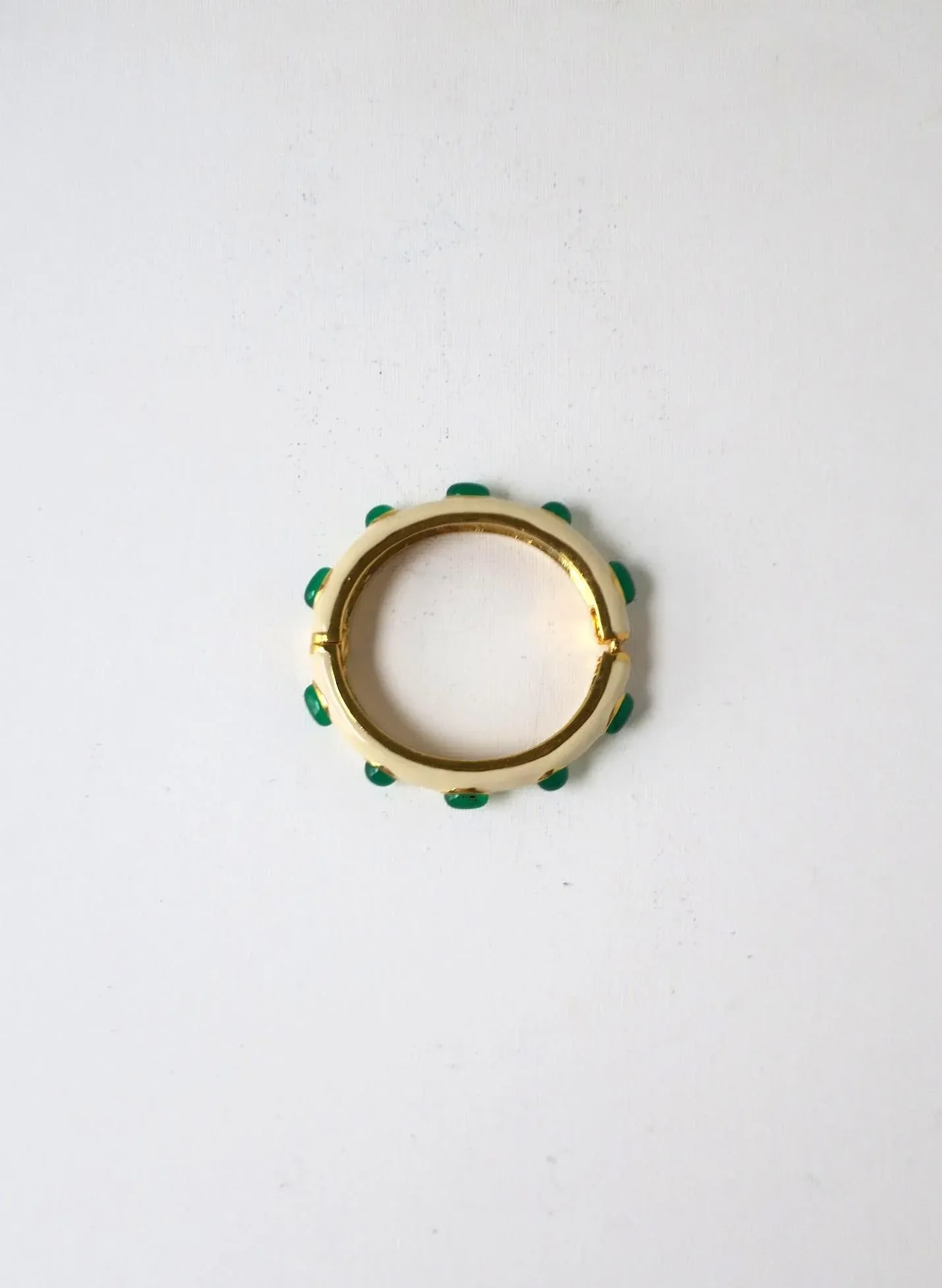 Italian Emerald-Esque Bangle Bracelet, Late-20th Century, Italy - 9